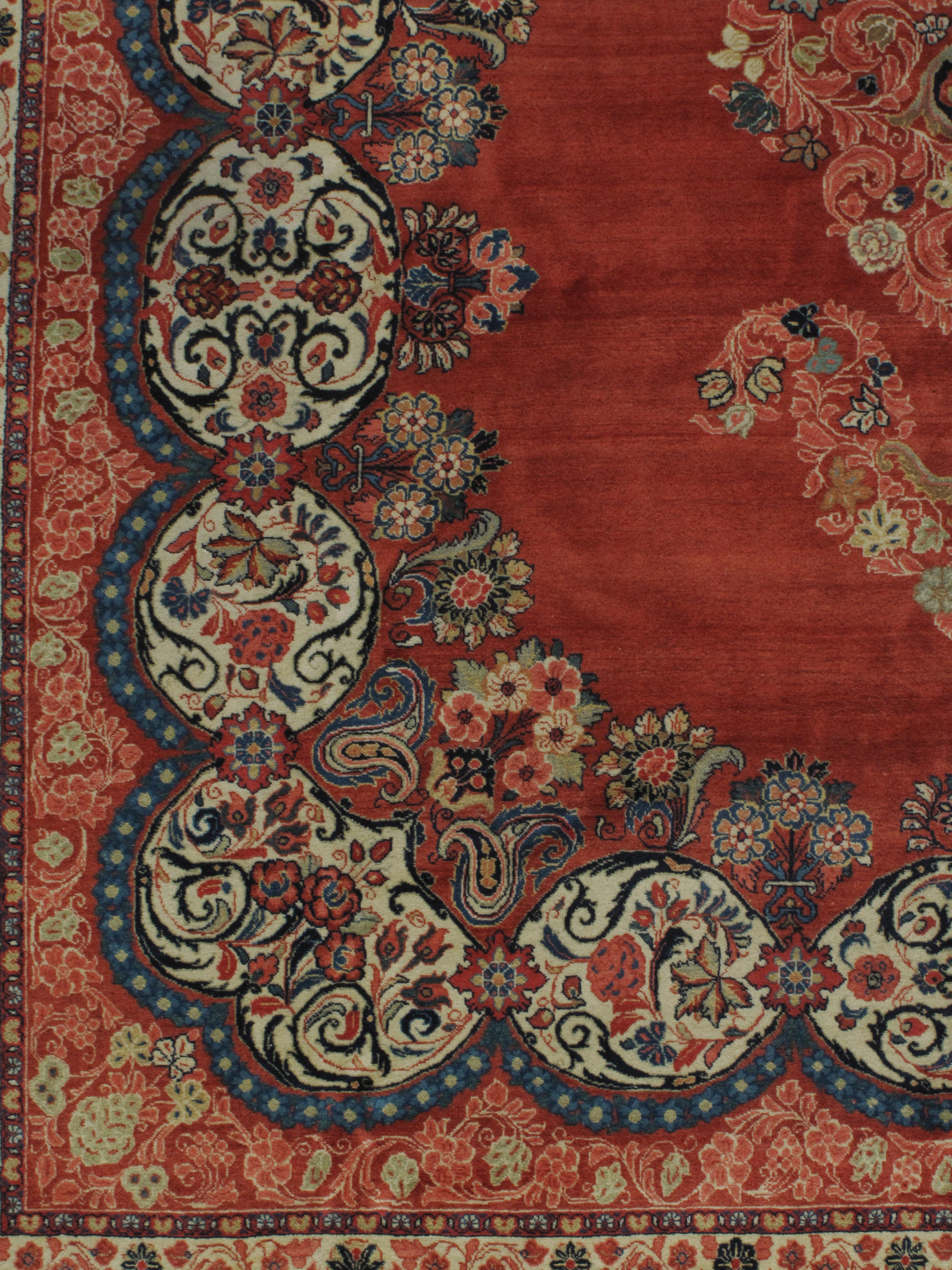 Antique Persian Tabriz Rug 9'10 x 13'9 3