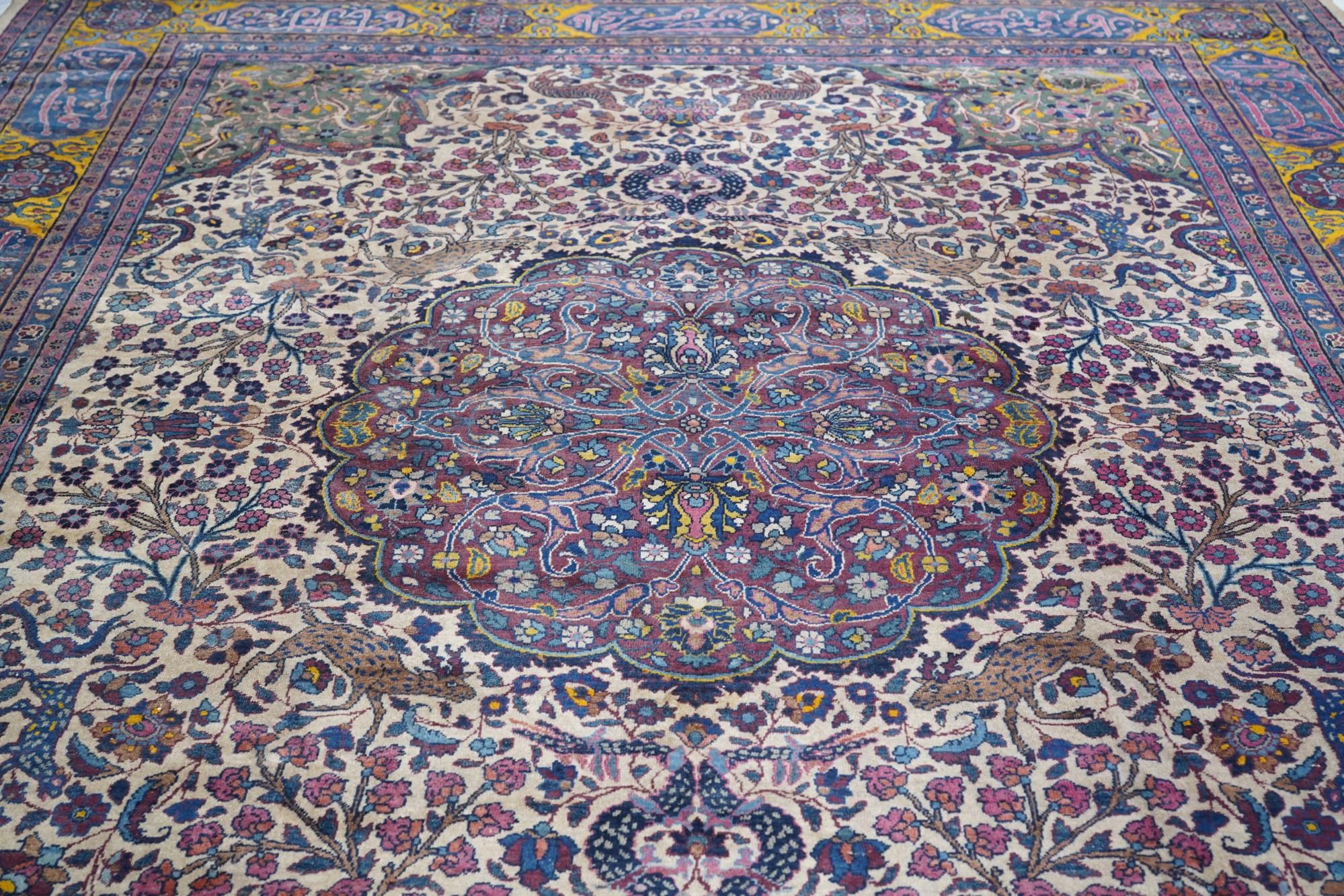 Persiano Tappeto antico persiano Tabriz 9'11