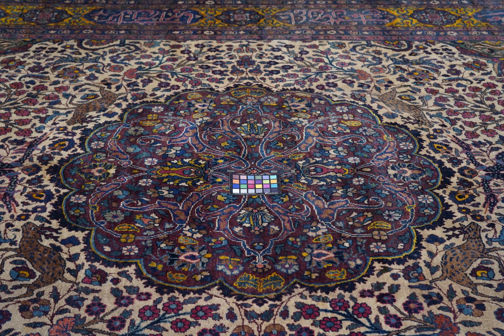 Annodato a mano Tappeto antico persiano Tabriz 9'11