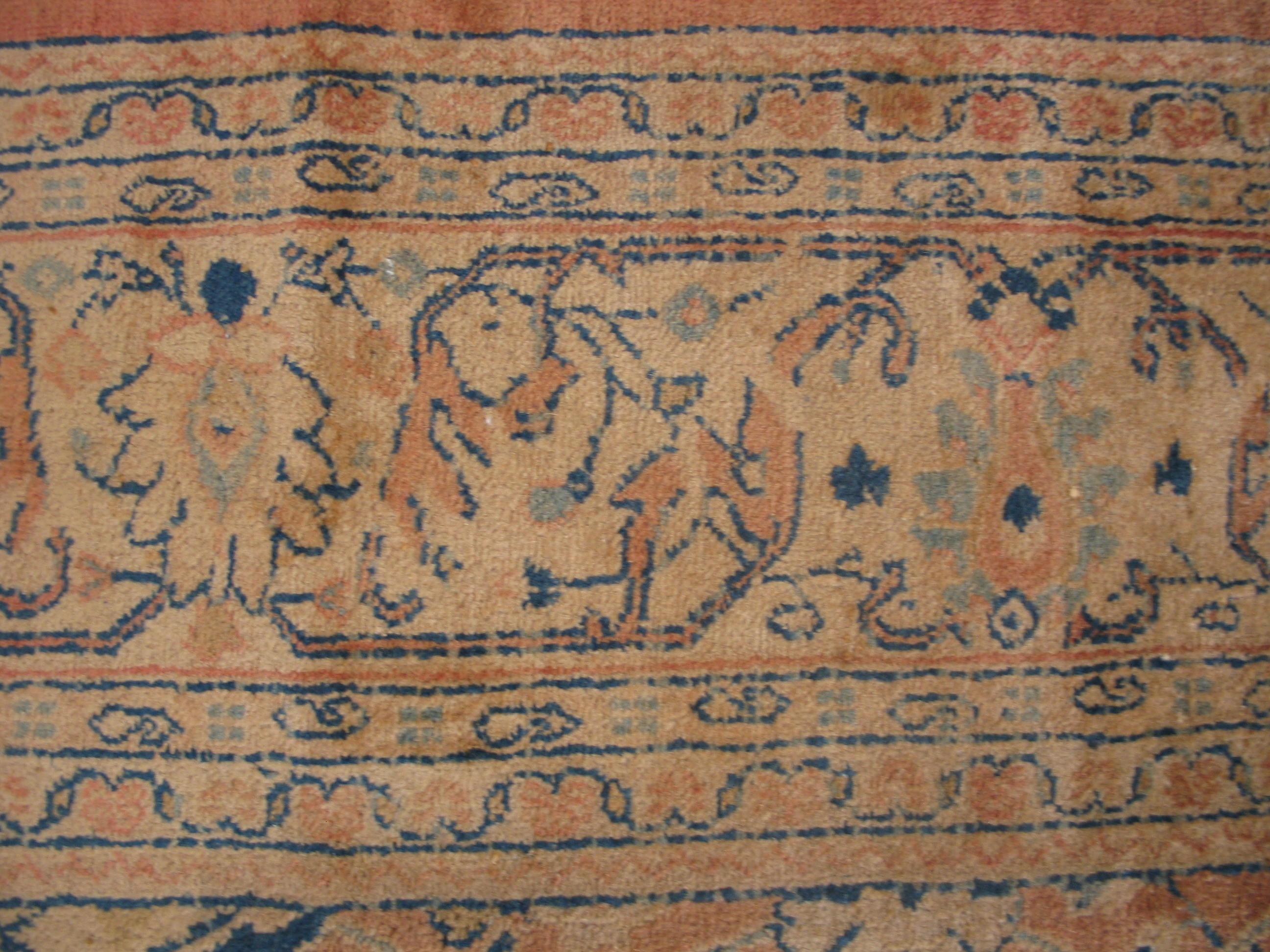 Antique Persian antique Tabriz rug. Measures: 9'3