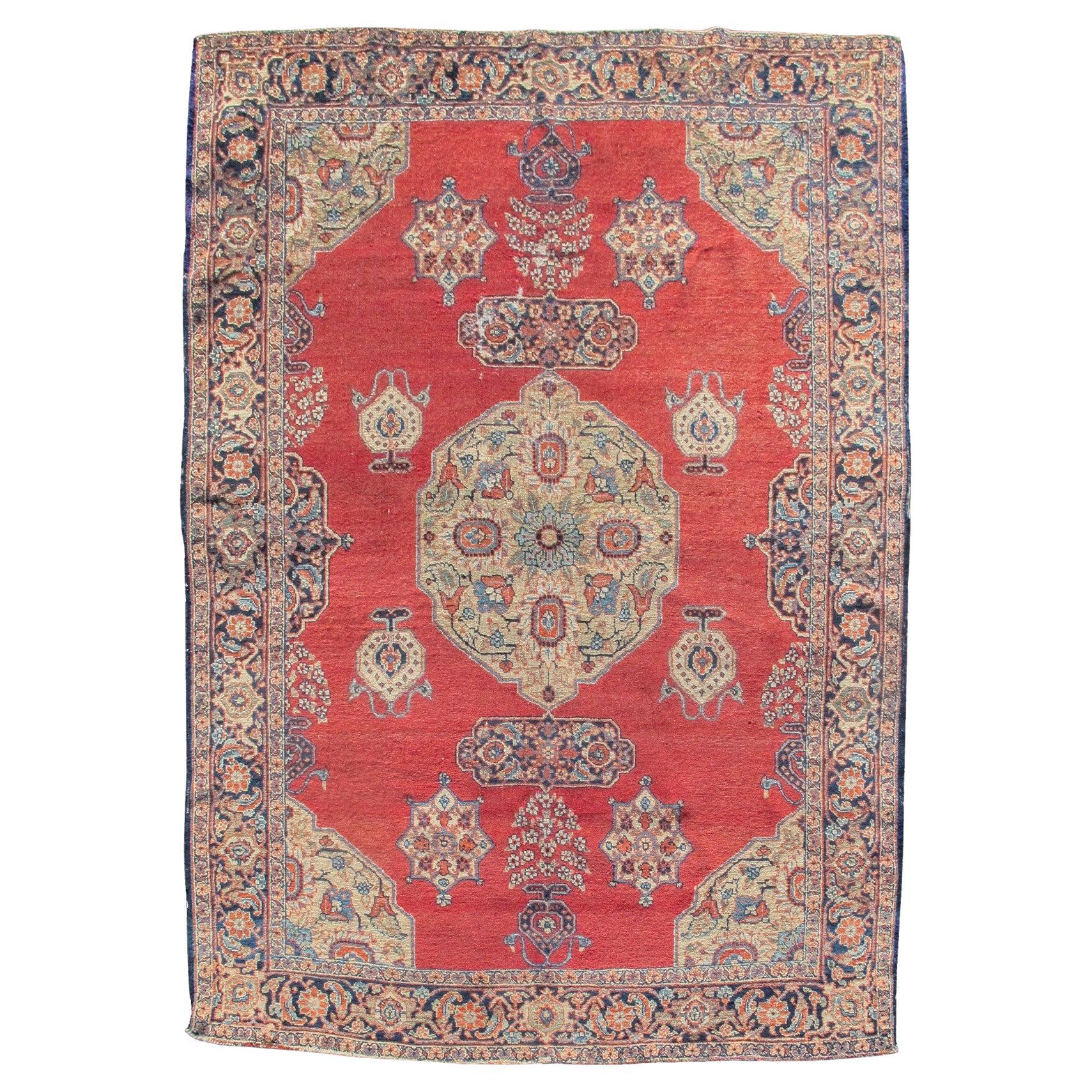 Antique Persian Tabriz Rug, c. 1900 For Sale