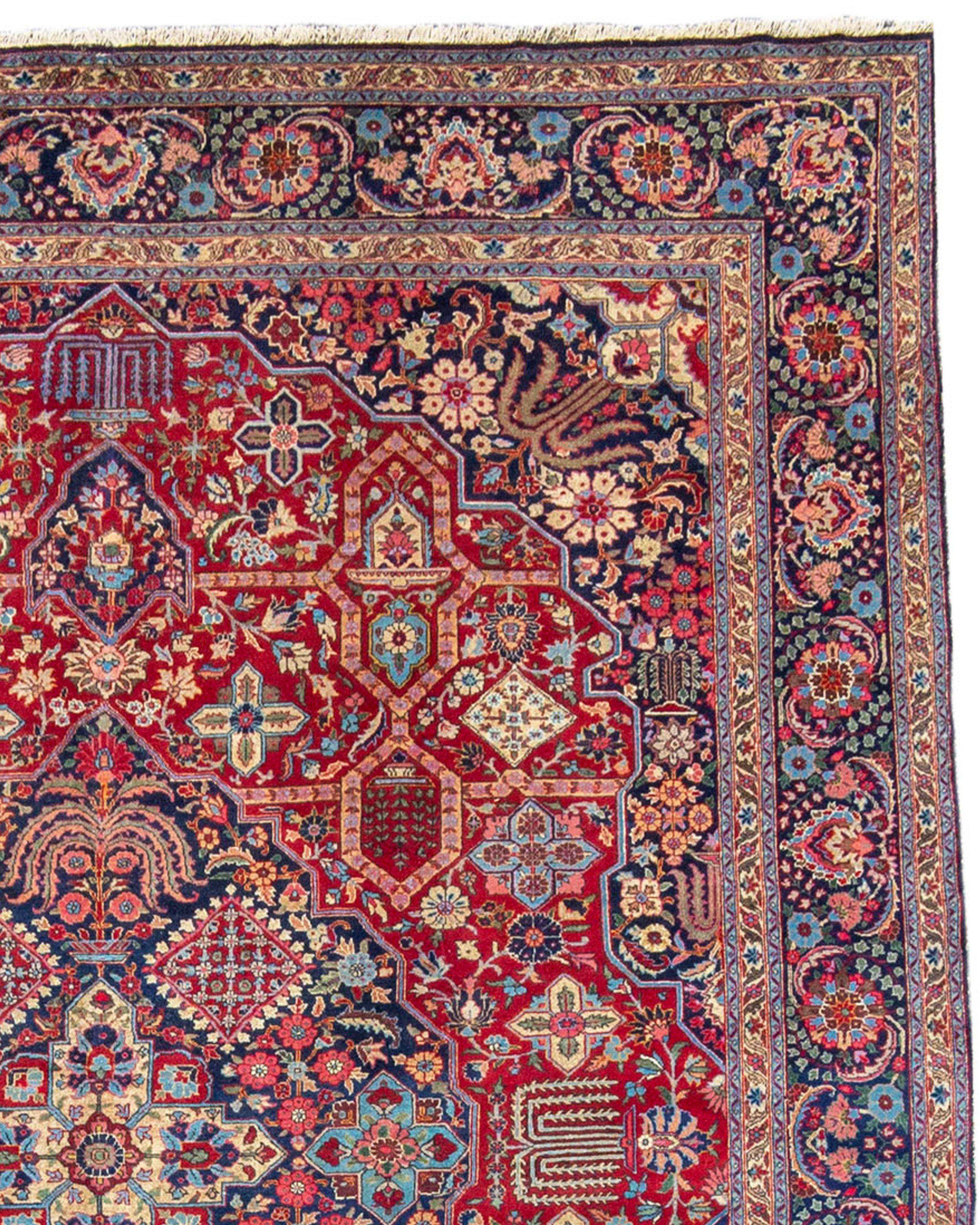 Antique Persian Tabriz Rug, c. 1940

Dimensions: 11'7
