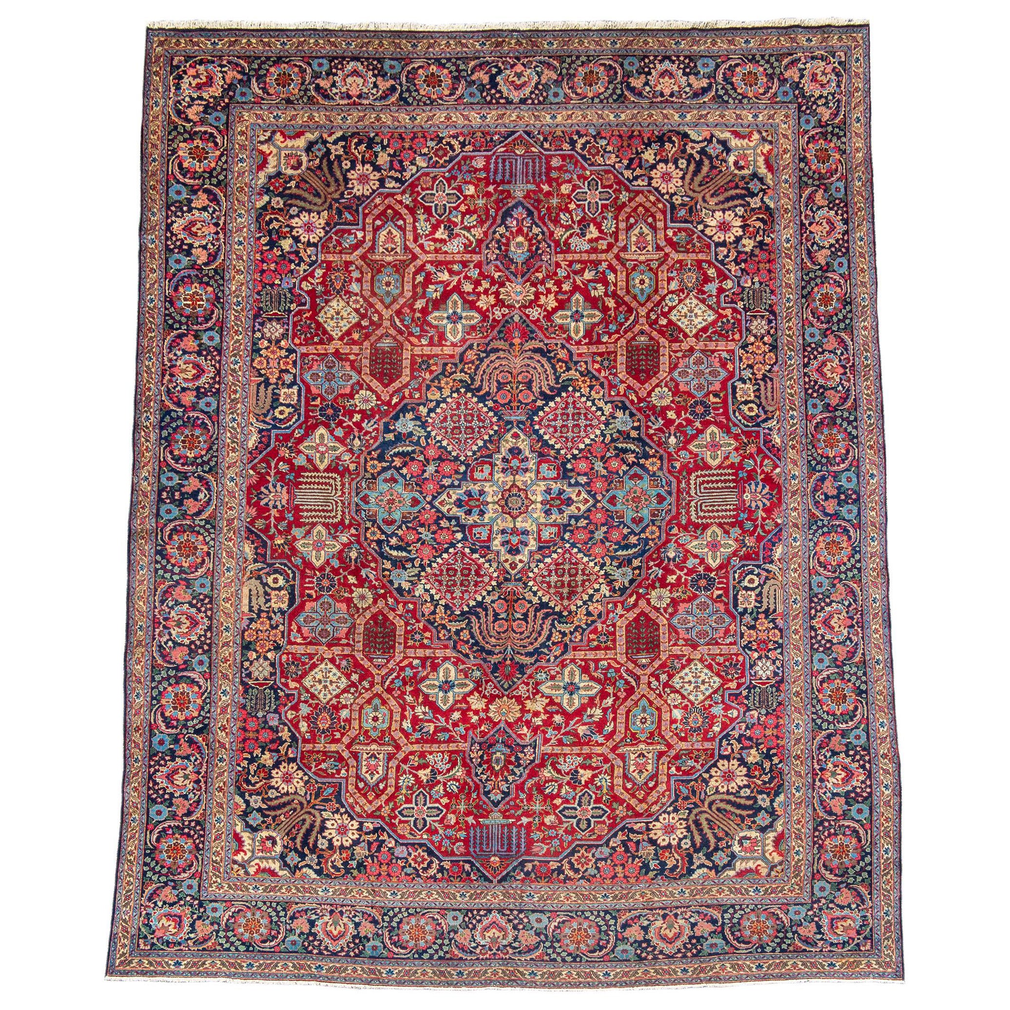 Antique Persian Tabriz Rug, c. 1940