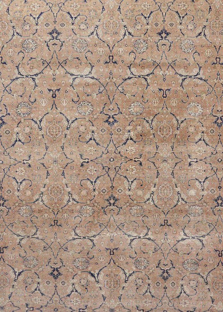 Hand-Woven Antique Persian Tabriz Rug Carpet, circa 1900  9' x 11'3