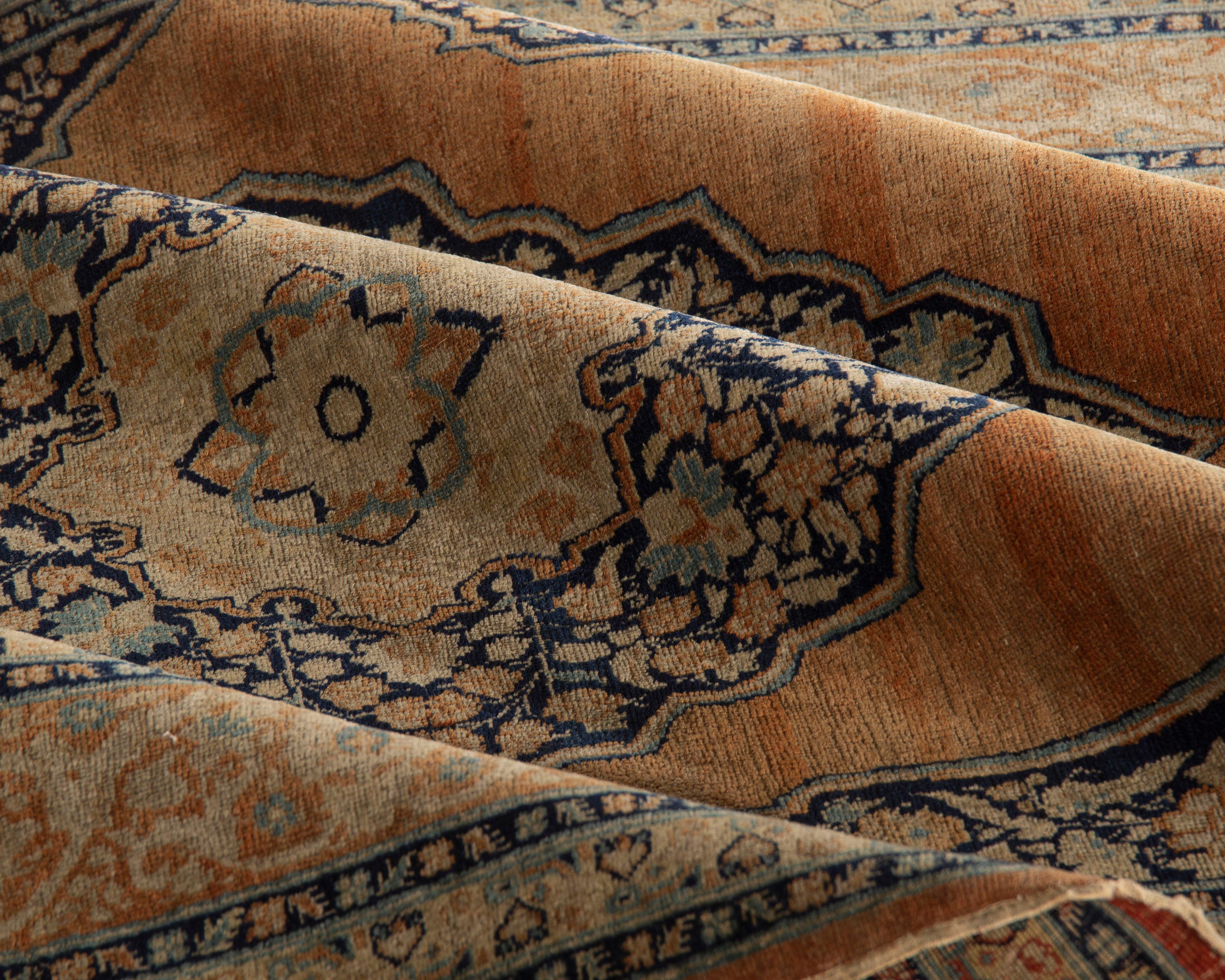 Wool Antique Persian Tabriz Rug, circa 1890 For Sale