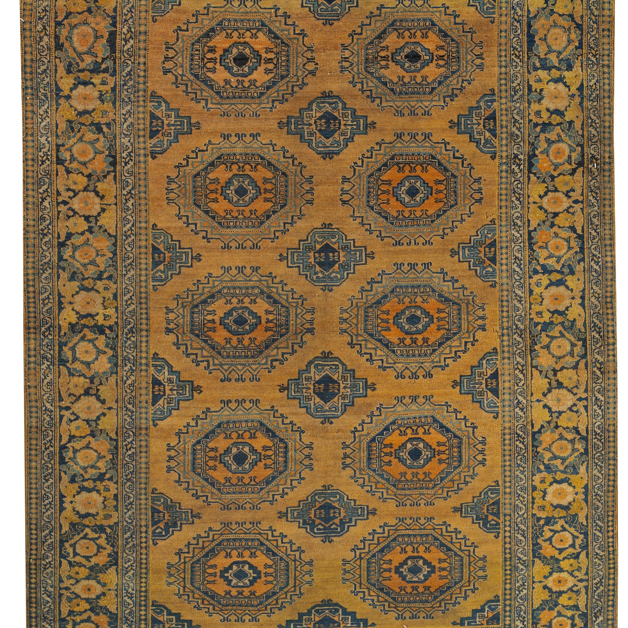 Traditioneller handgewebter, antiker, luxuriöser, persischer Täbris-Teppich, um 1890 (Wolle) im Angebot