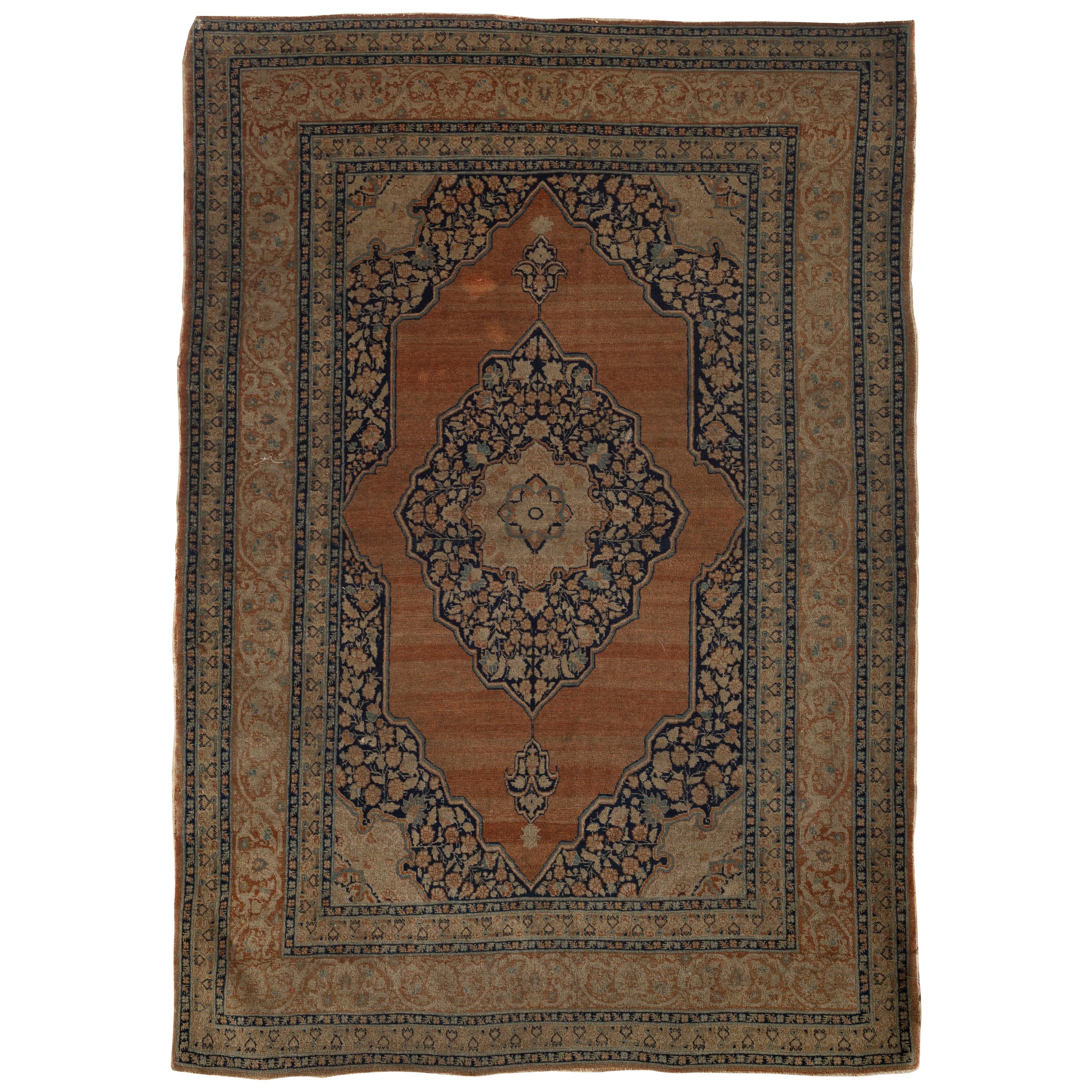 Tapis persan ancien de Tabriz, datant d'environ 1890