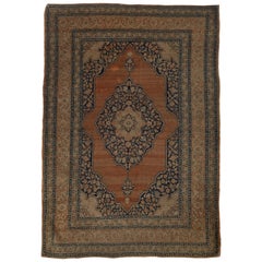 Antiker persischer Täbriz-Teppich, um 1890