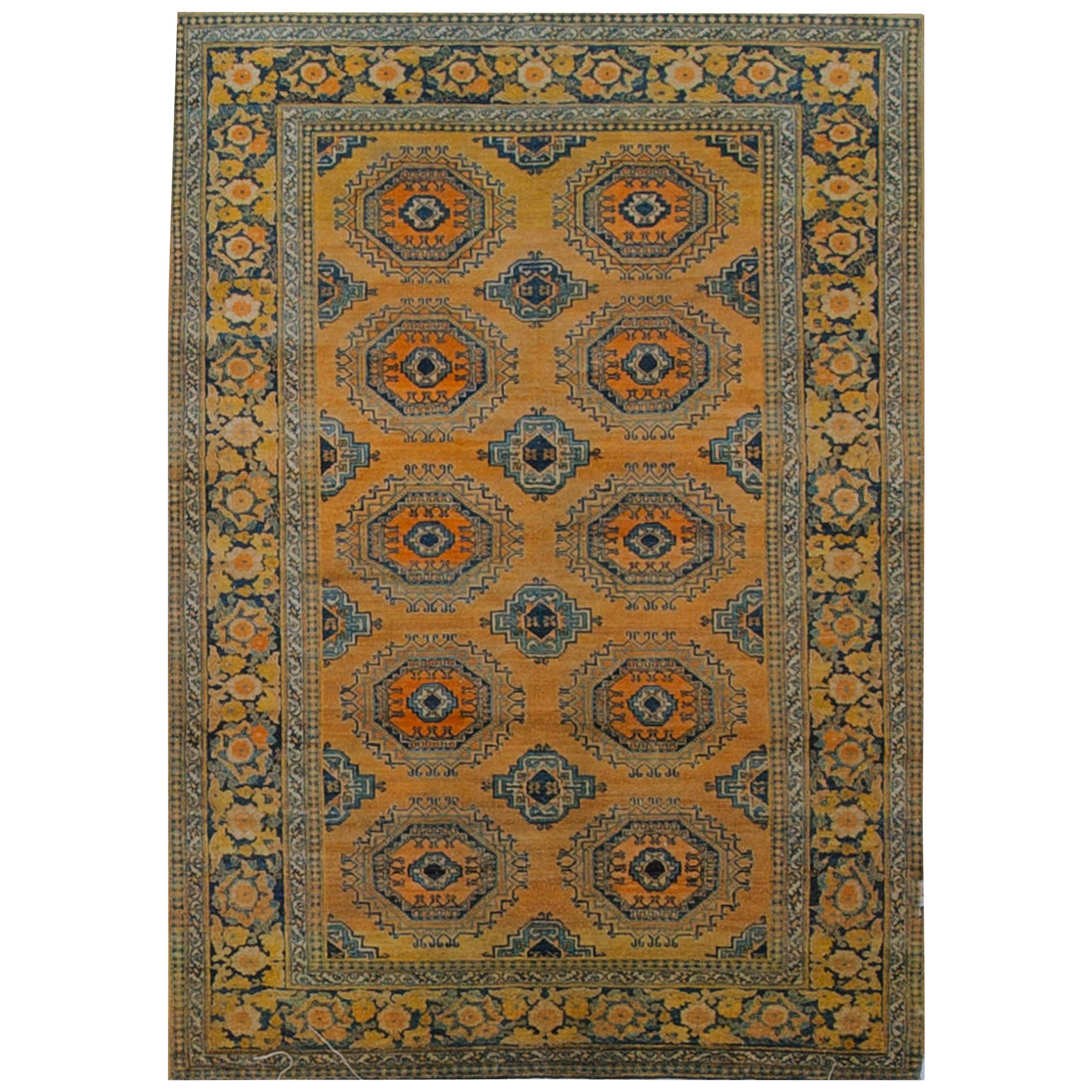 Traditioneller handgewebter, antiker, luxuriöser, persischer Täbris-Teppich, um 1890 im Angebot