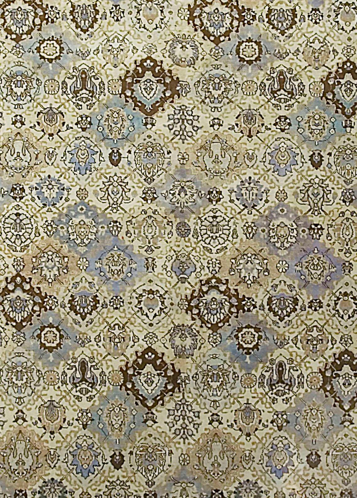 Tessuto a mano Antico tappeto persiano Tabriz, circa 1920 9'10 x 12'10 in vendita