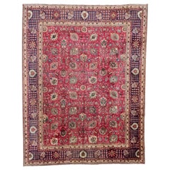Antico tappeto persiano Tabriz del 1930 circa