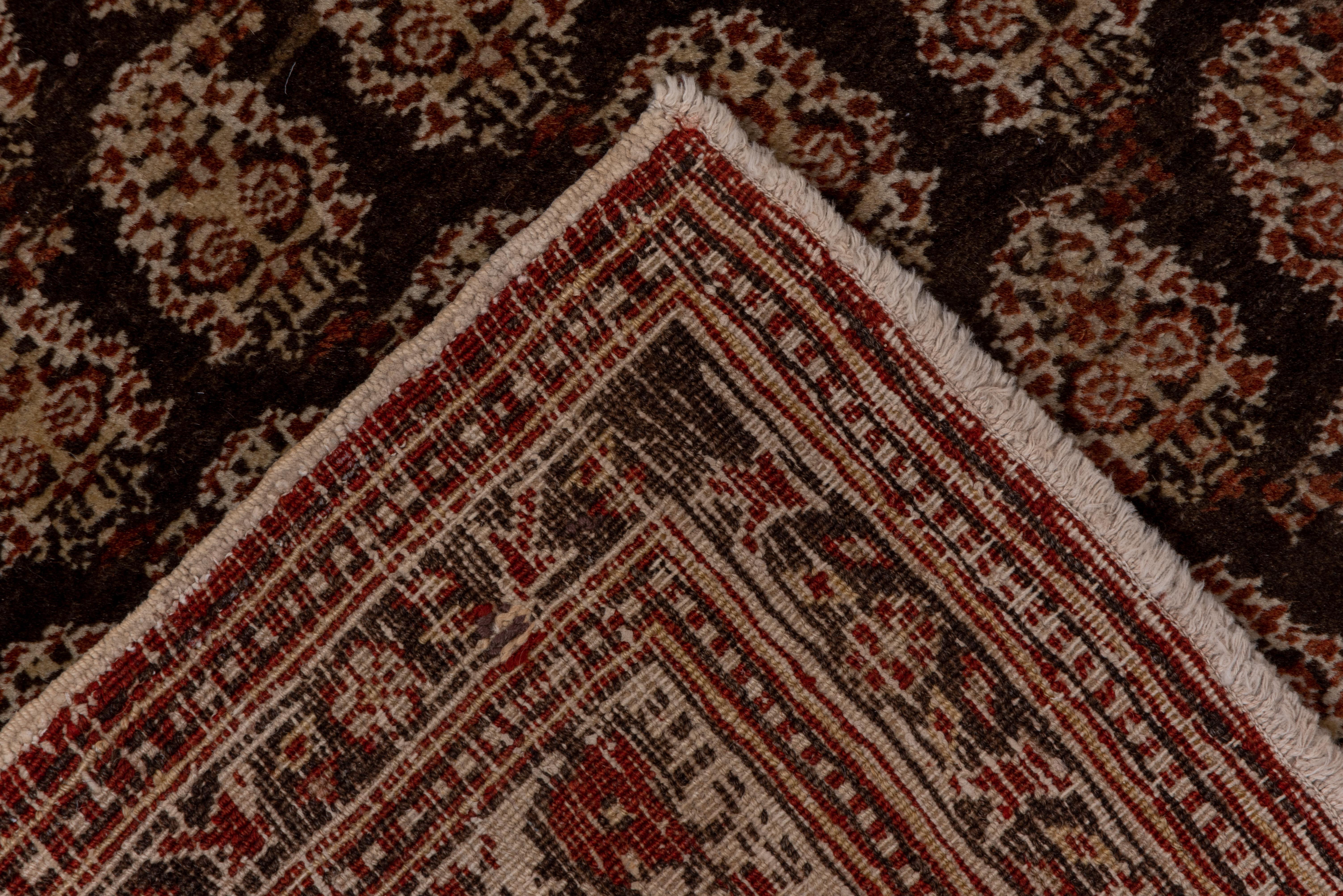 Wool Antique Persian Tabriz Rug, Dark Colors, circa 1930s