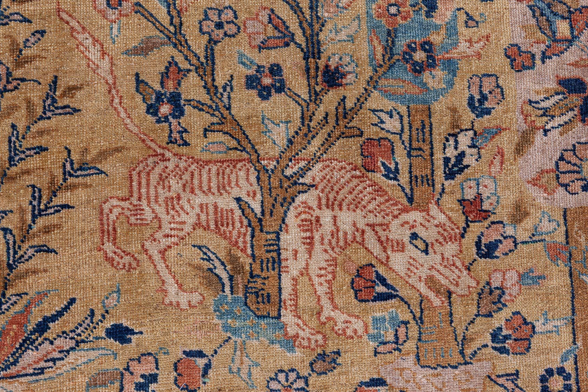 Antiker persischer Täbris-Teppich Doris Leslie Blau im Angebot 5