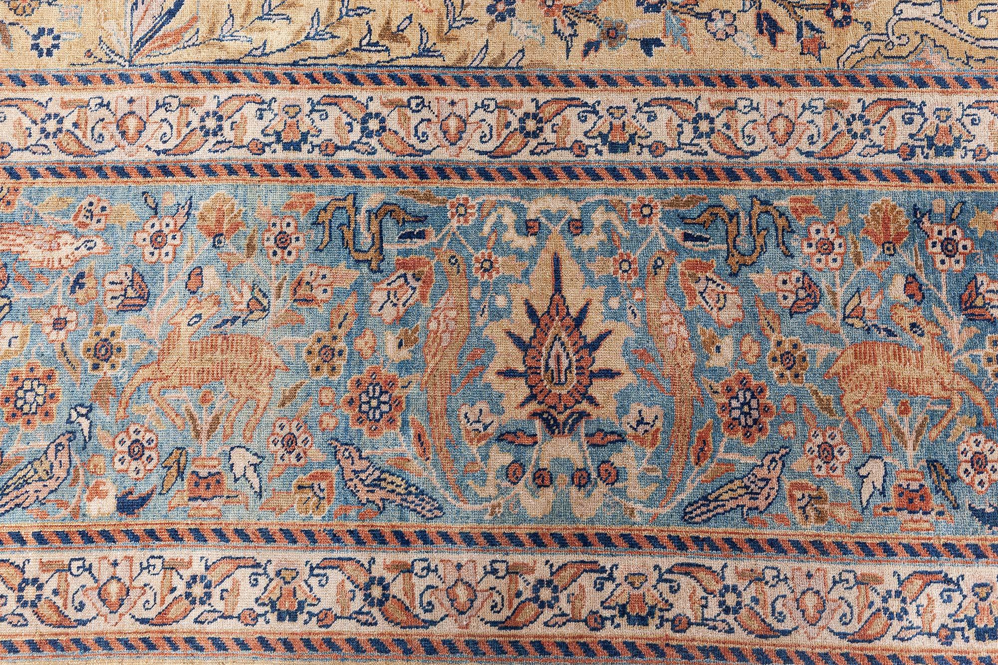 Alfombra persa antigua Tabriz Doris Leslie Blau Lana en venta
