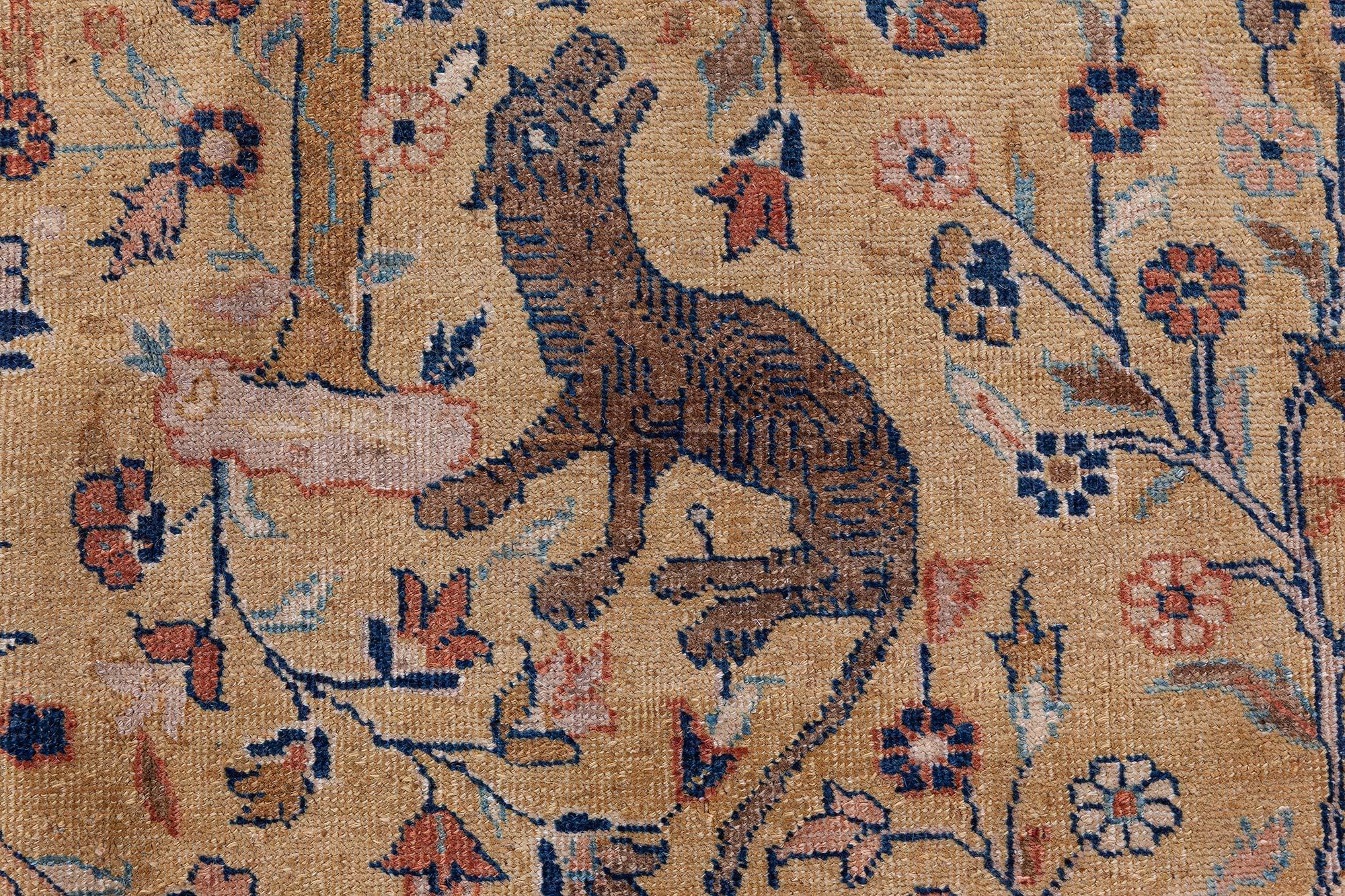 Antiker persischer Täbris-Teppich Doris Leslie Blau im Angebot 1