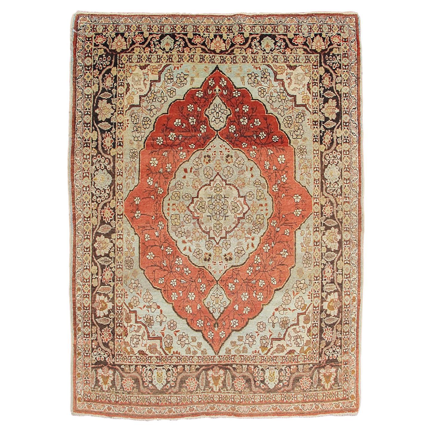 Antique Persian Tabriz Rug, Early 20th Century For Sale