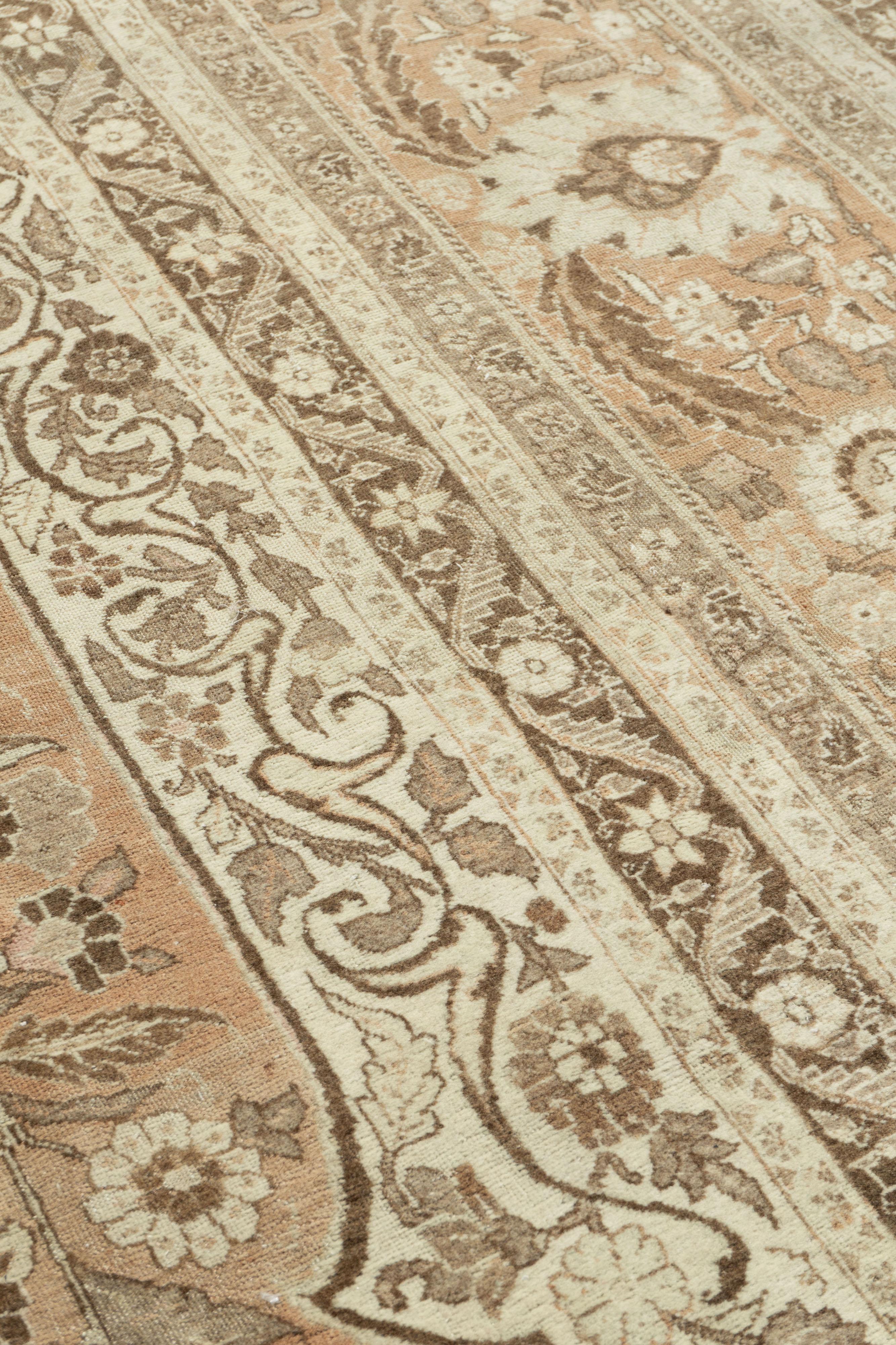 Tapis persan ancien de Tabriz  12'5 x 17'10 en vente 4