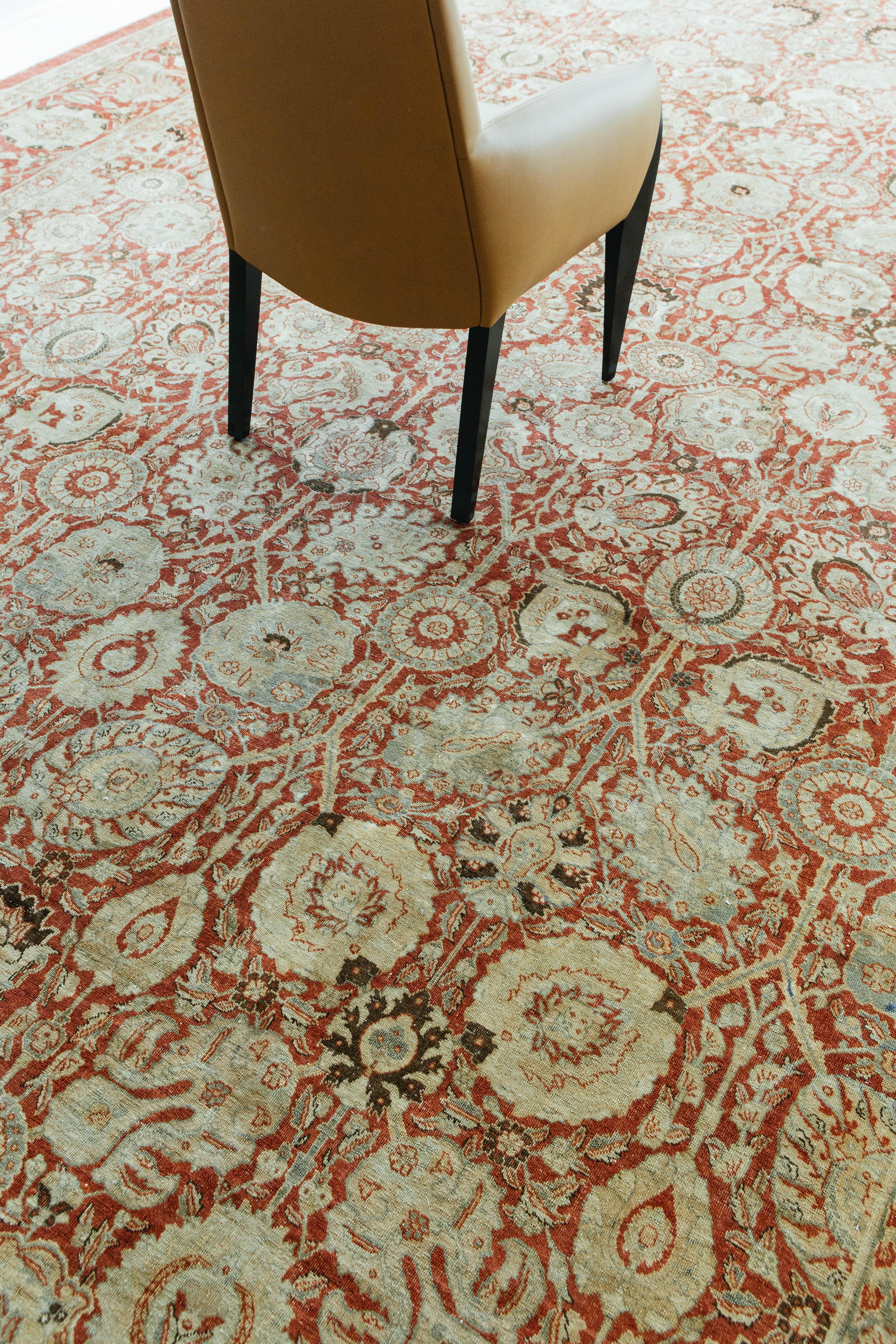 Antiker persischer Täbris-Teppich im Angebot 3