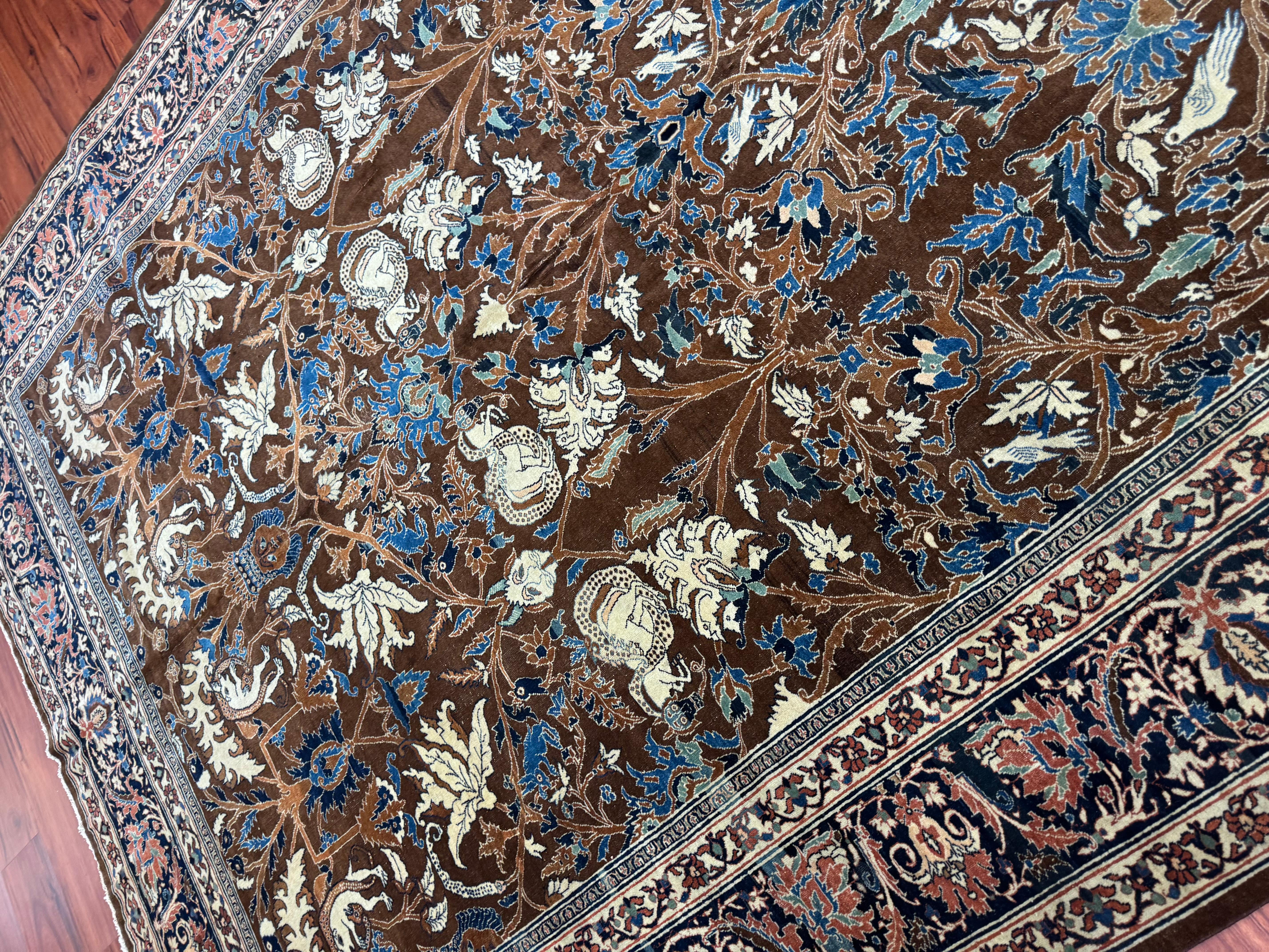Antiker persischer Täbris-Teppich im Angebot 6