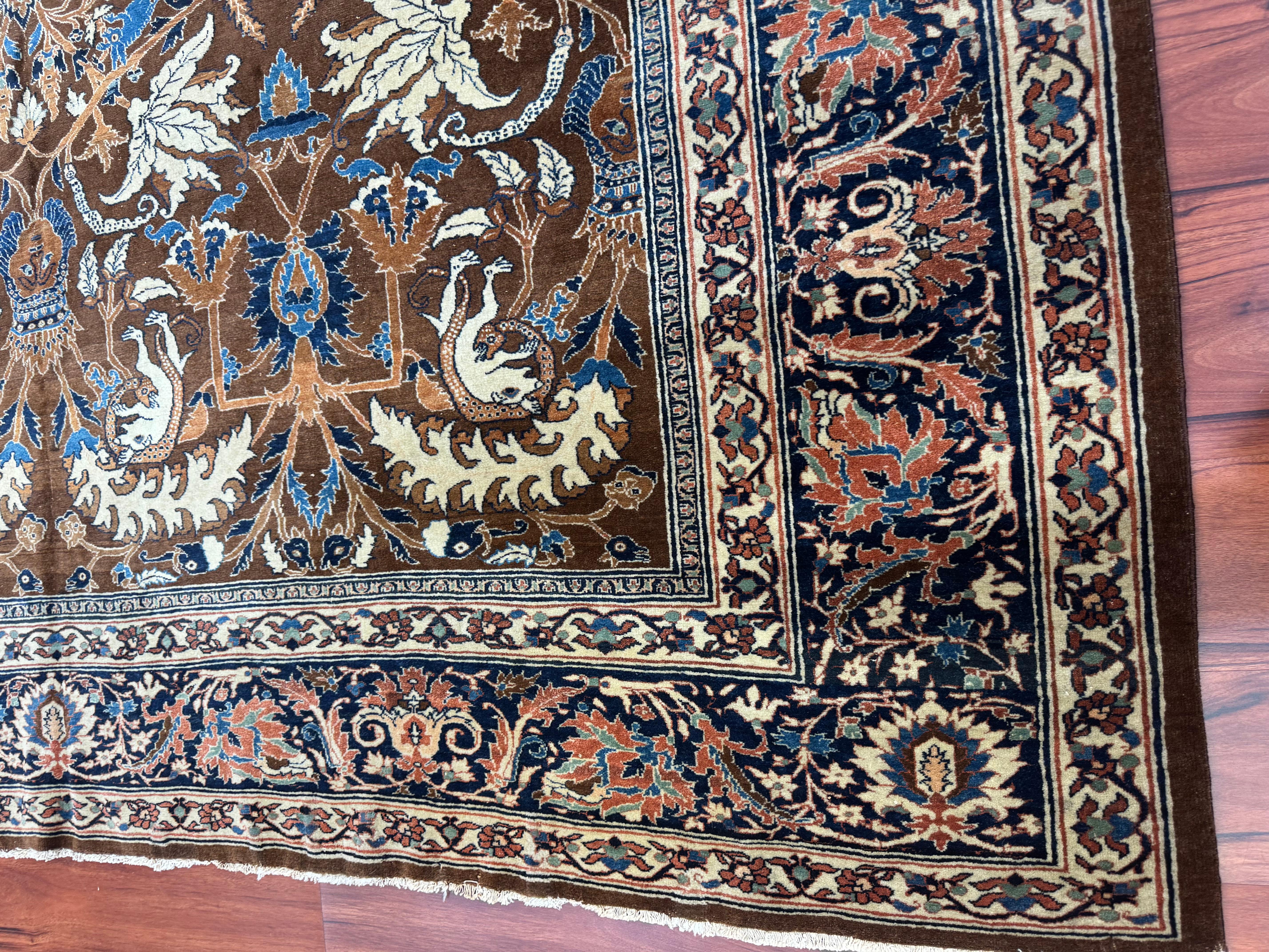 Antiker persischer Täbris-Teppich im Angebot 8