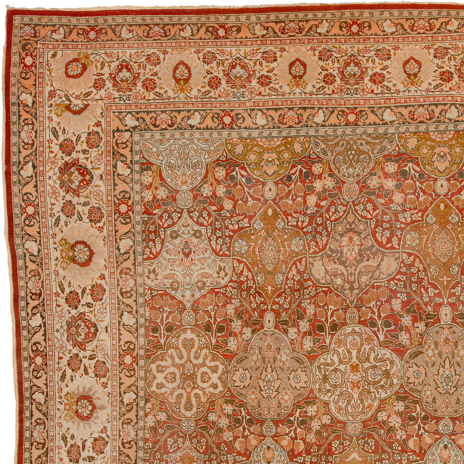 Antique Persian Tabriz rug.
North-West Persia, circa 1890.
Handwoven.