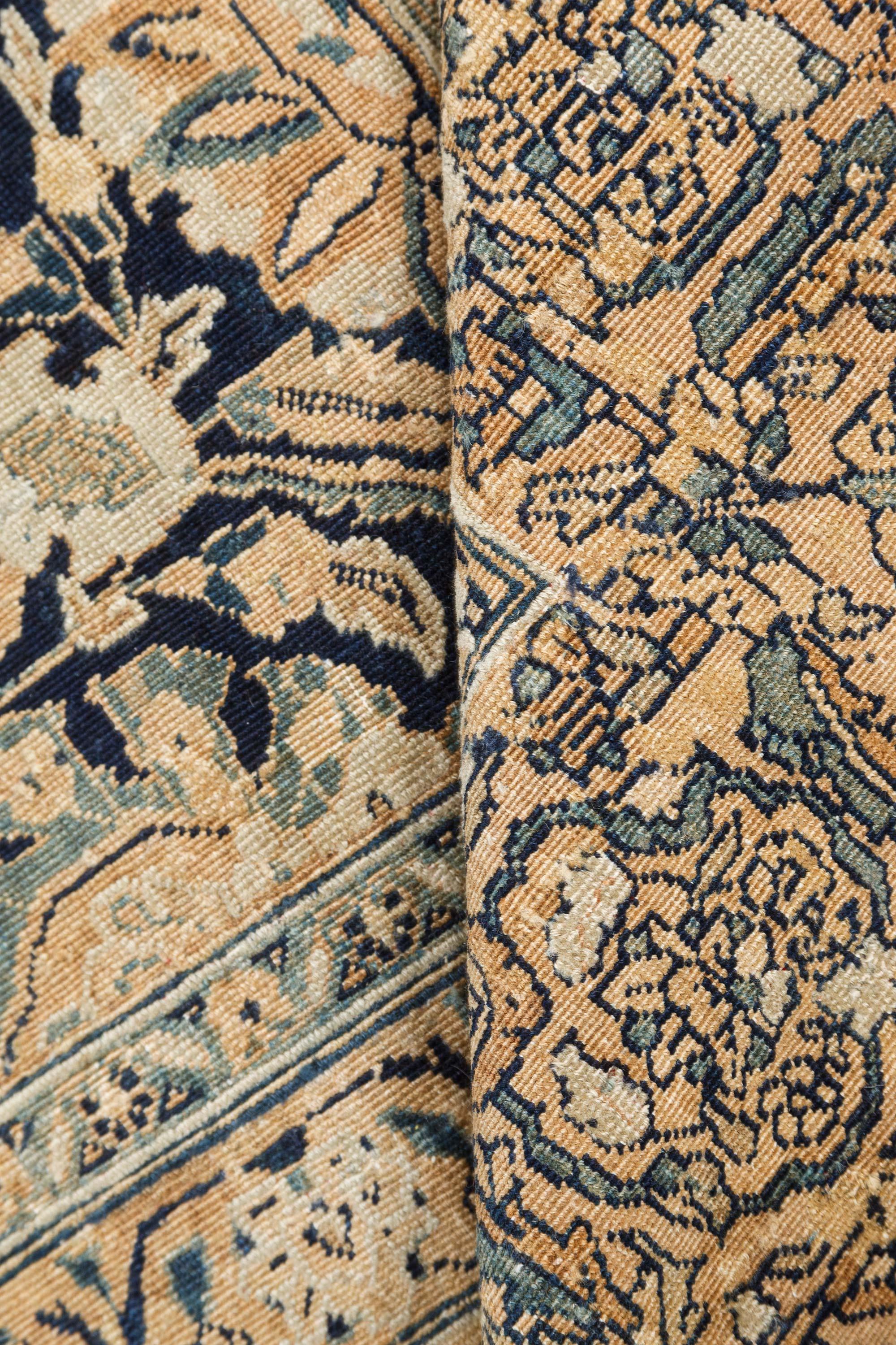 Antique Persian Tabriz handmade wool rug
Size: 11'0