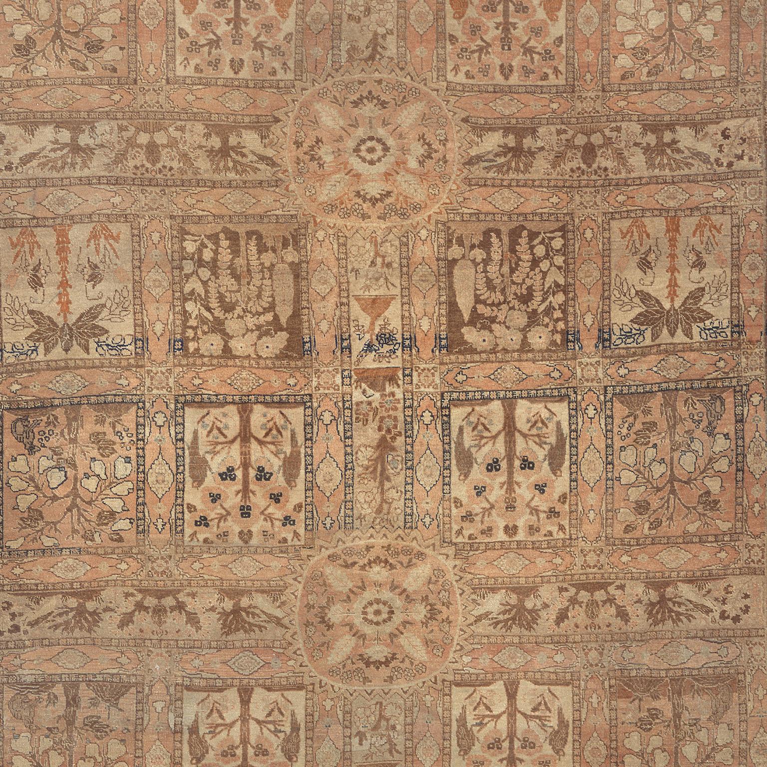 Alfombra persa Tabriz de finales del siglo XIX Persa en venta