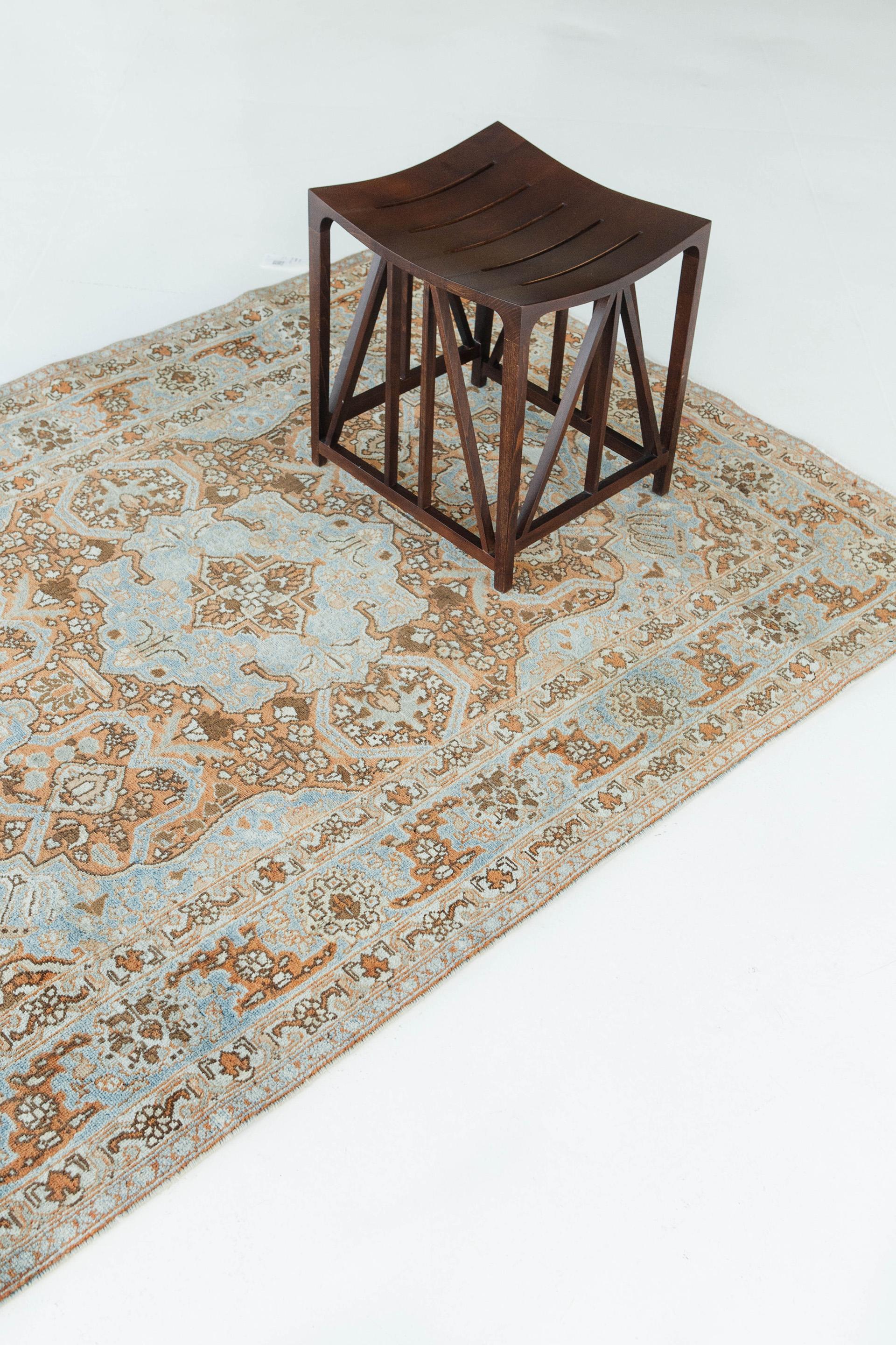 Hand-Knotted Antique Persian Tabriz Rug For Sale