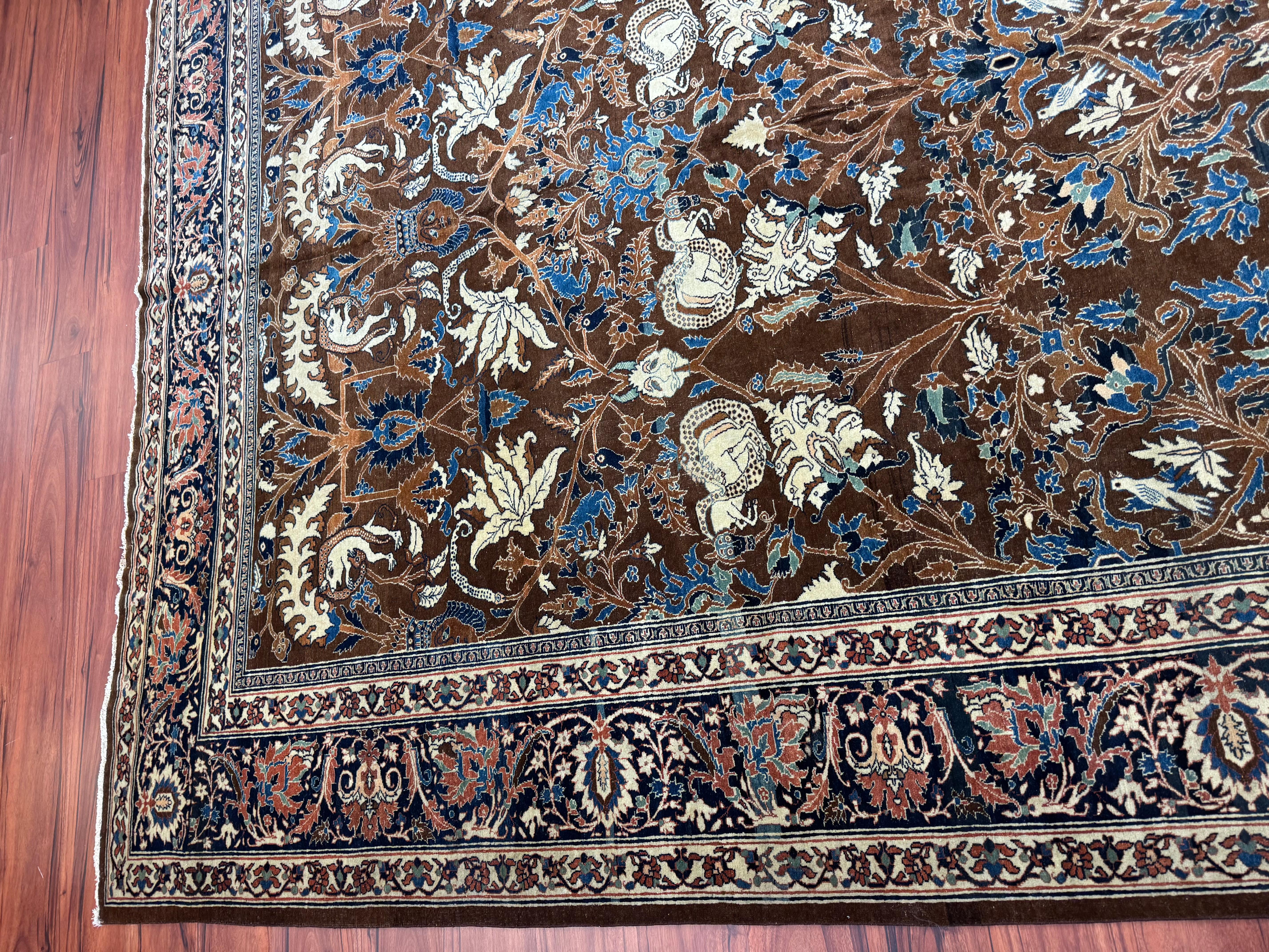 Antiker persischer Täbris-Teppich (Tabriz) im Angebot