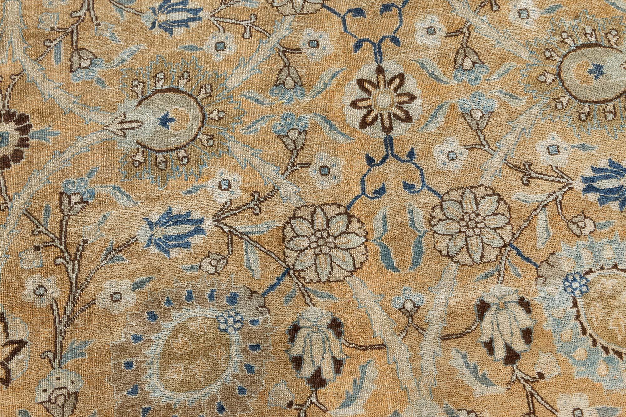 Hand-Woven Doris Leslie Blau Collection Antique Persian Tabriz Handmade Wool Rug