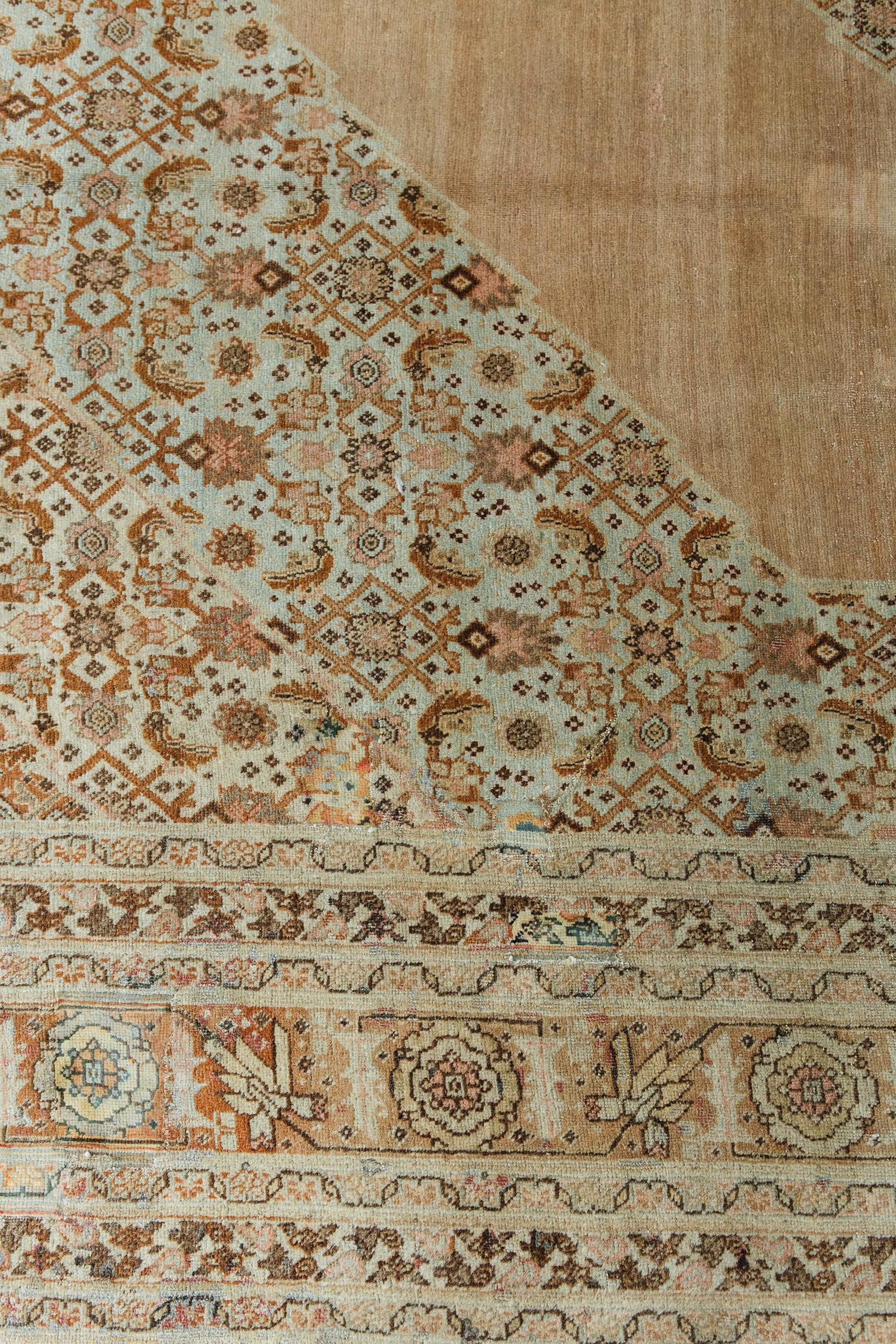 Antique Persian Tabriz Rug In Good Condition In WEST HOLLYWOOD, CA