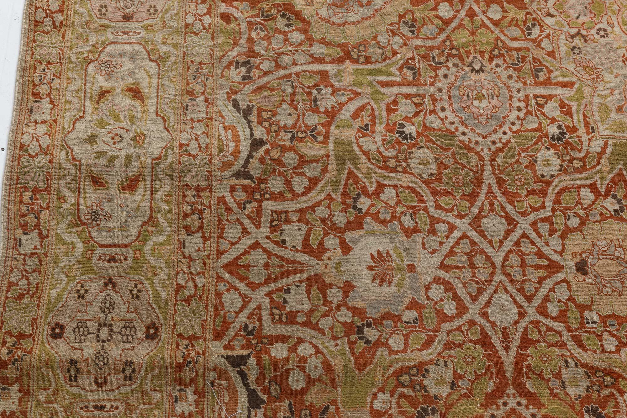 Antiker Persischer Tabriz Handgeknüpfter Wollteppich (20. Jahrhundert) im Angebot