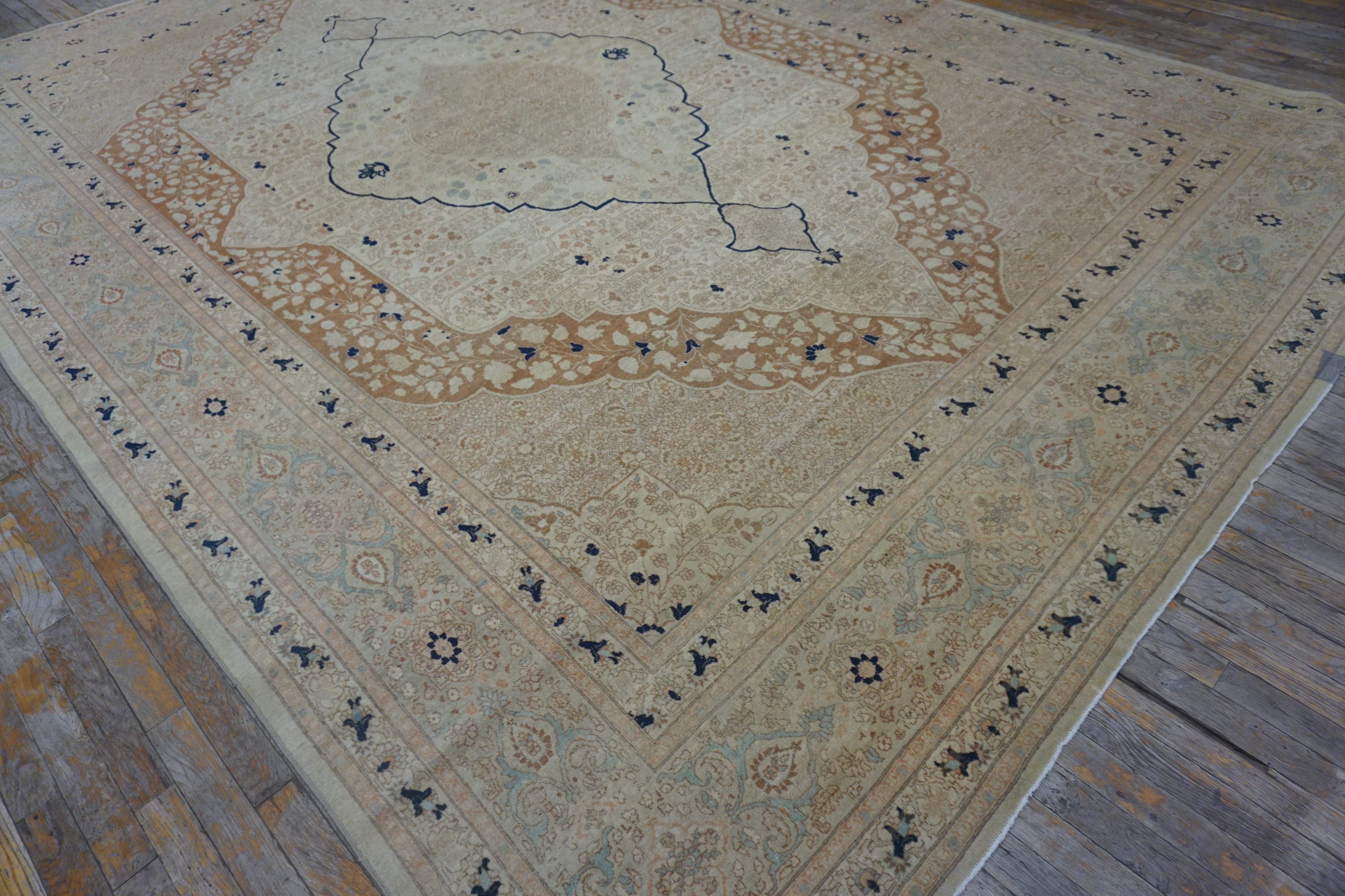 Hand-Knotted 19th Century Persian Tabriz Haji Jalili Carpet ( 9' x 11'8