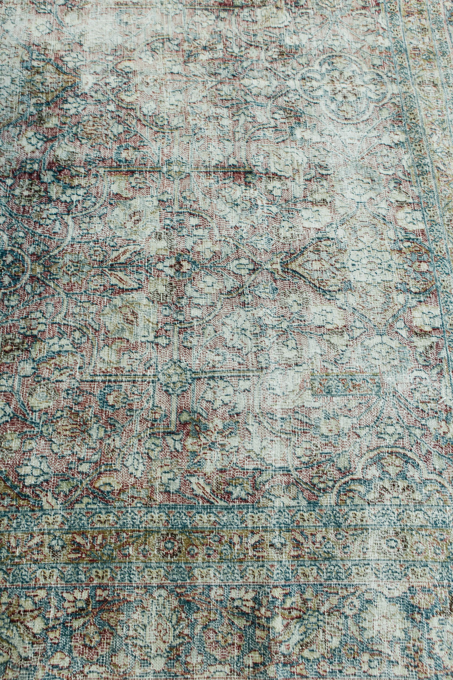 Antique Persian Tabriz Rug In Good Condition For Sale In WEST HOLLYWOOD, CA