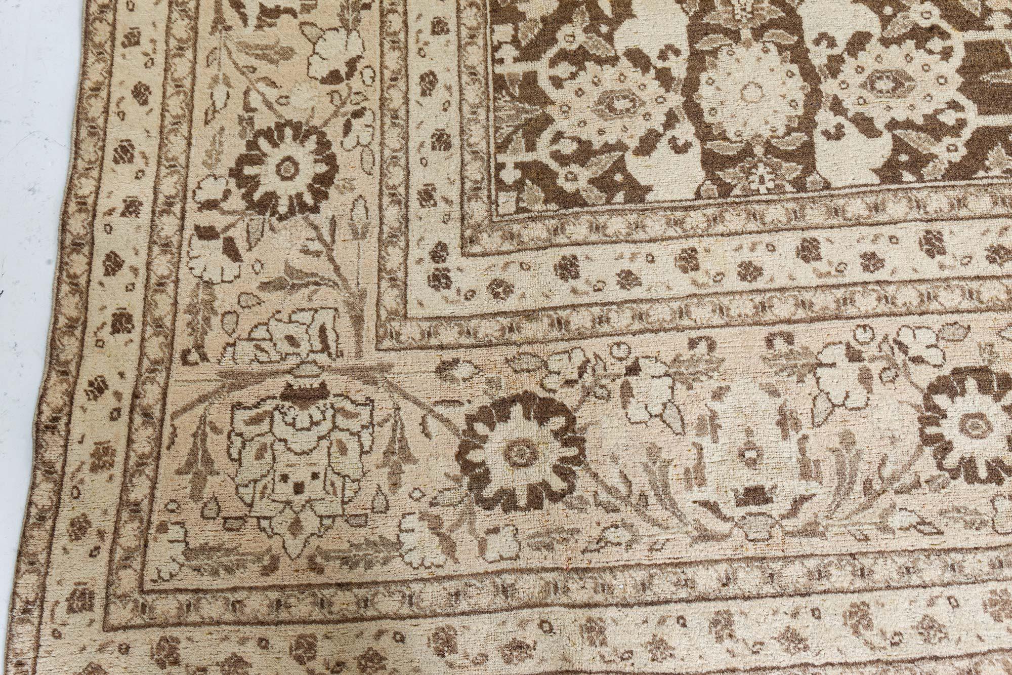 20th Century Antique Persian Handmade Wool Rug For Sale