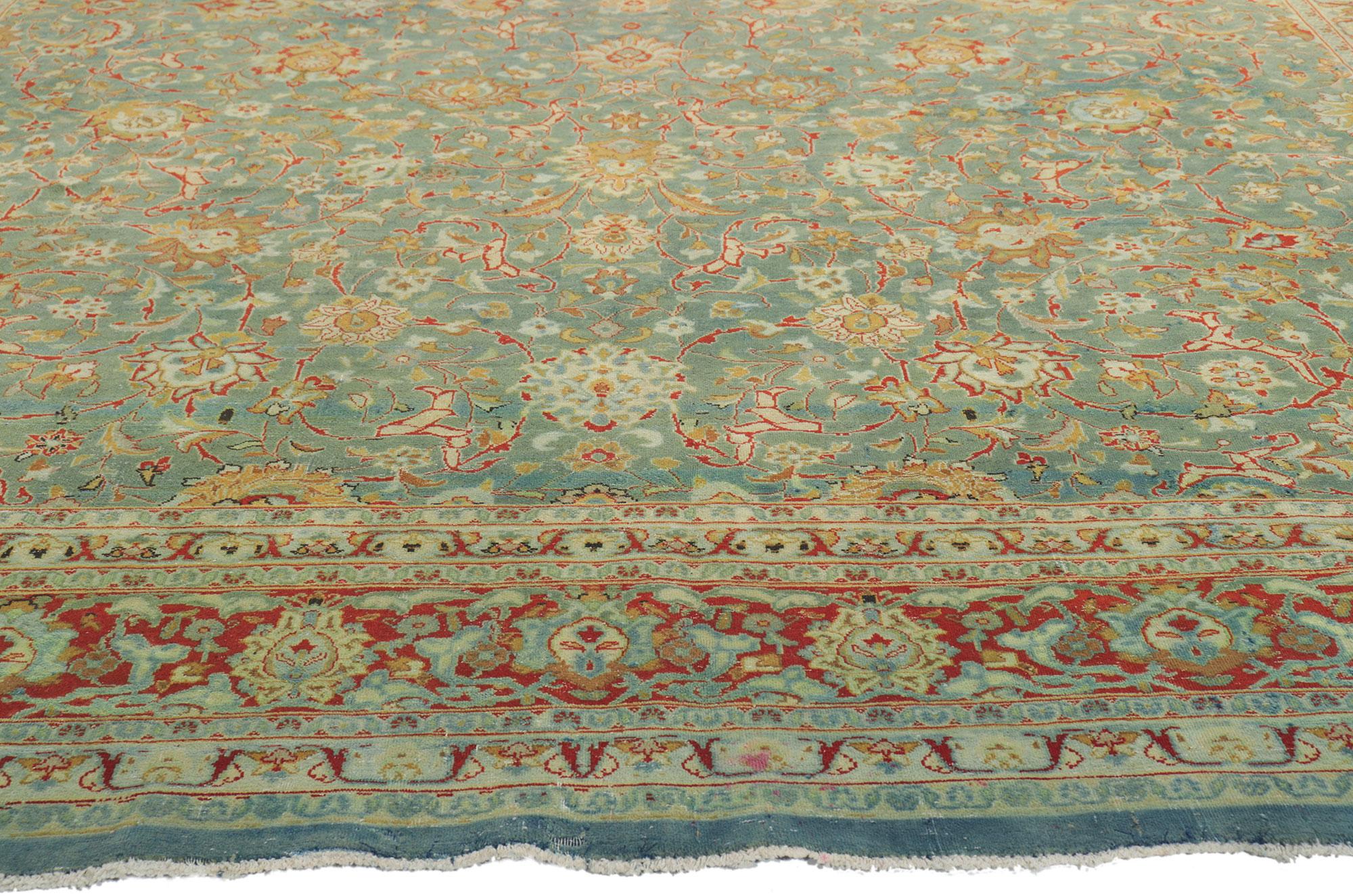 Antiker persischer Täbris-Teppich im Zustand „Gut“ im Angebot in Dallas, TX