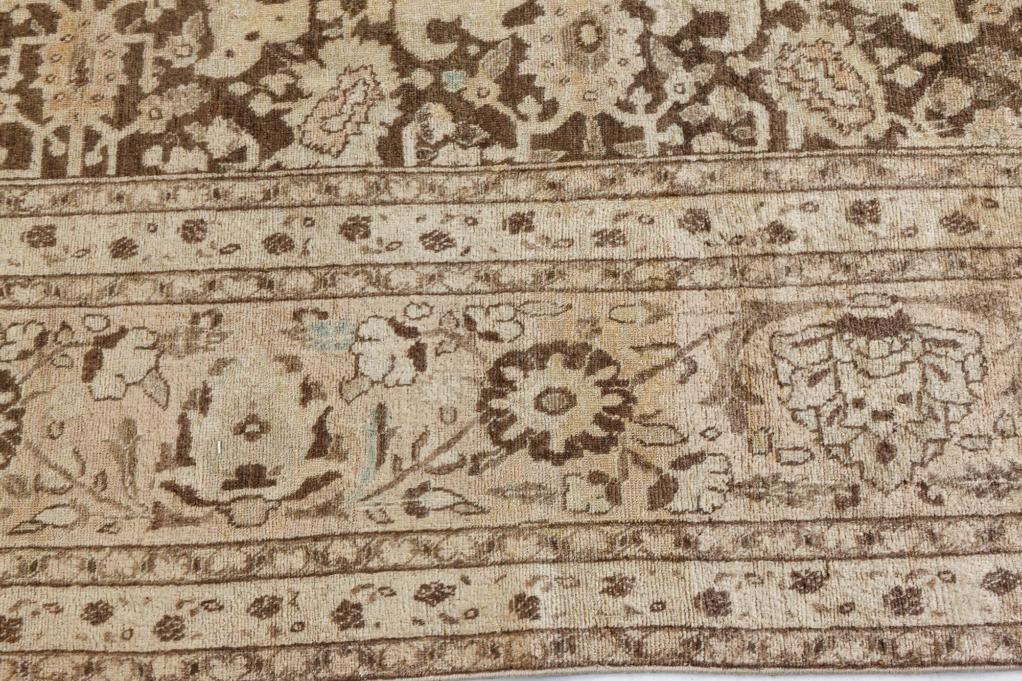 Antique Persian Handmade Wool Rug For Sale 1
