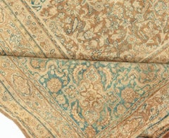 Doris Leslie Blau Tappeto antico persiano Tabriz Marrone in lana fatto a mano