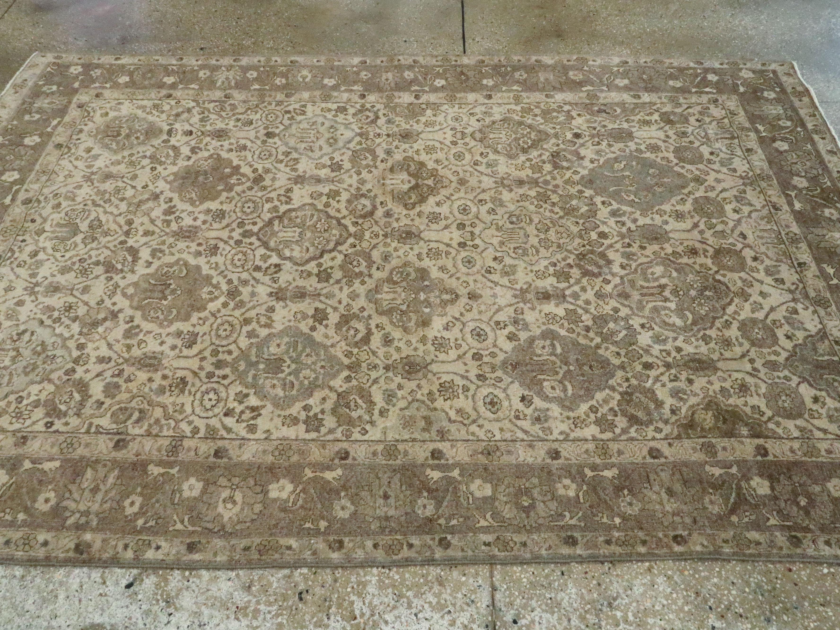 Antique Persian Tabriz Rug For Sale 2