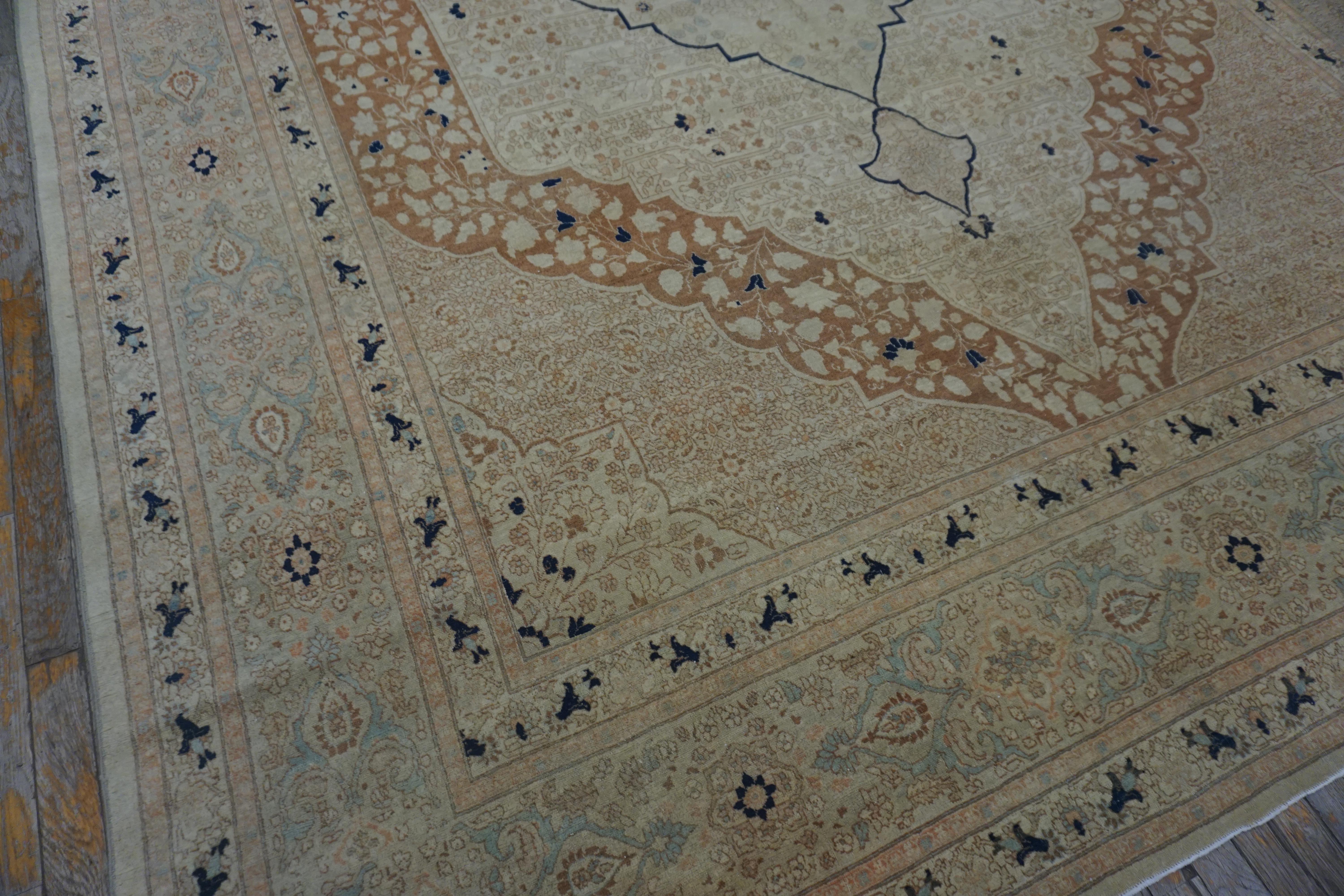 19th Century Persian Tabriz Haji Jalili Carpet ( 9' x 11'8