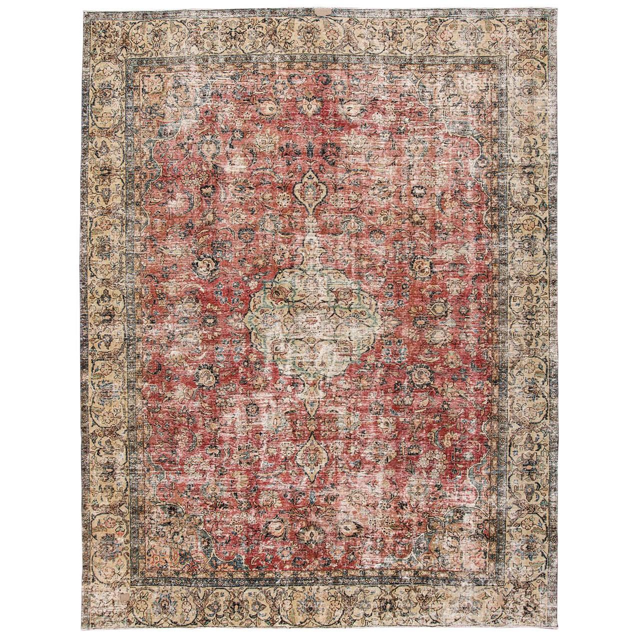 Antique Persian Tabriz Rug For Sale