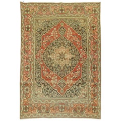 Antiker persischer Täbris-Teppich aus dem frühen 20.