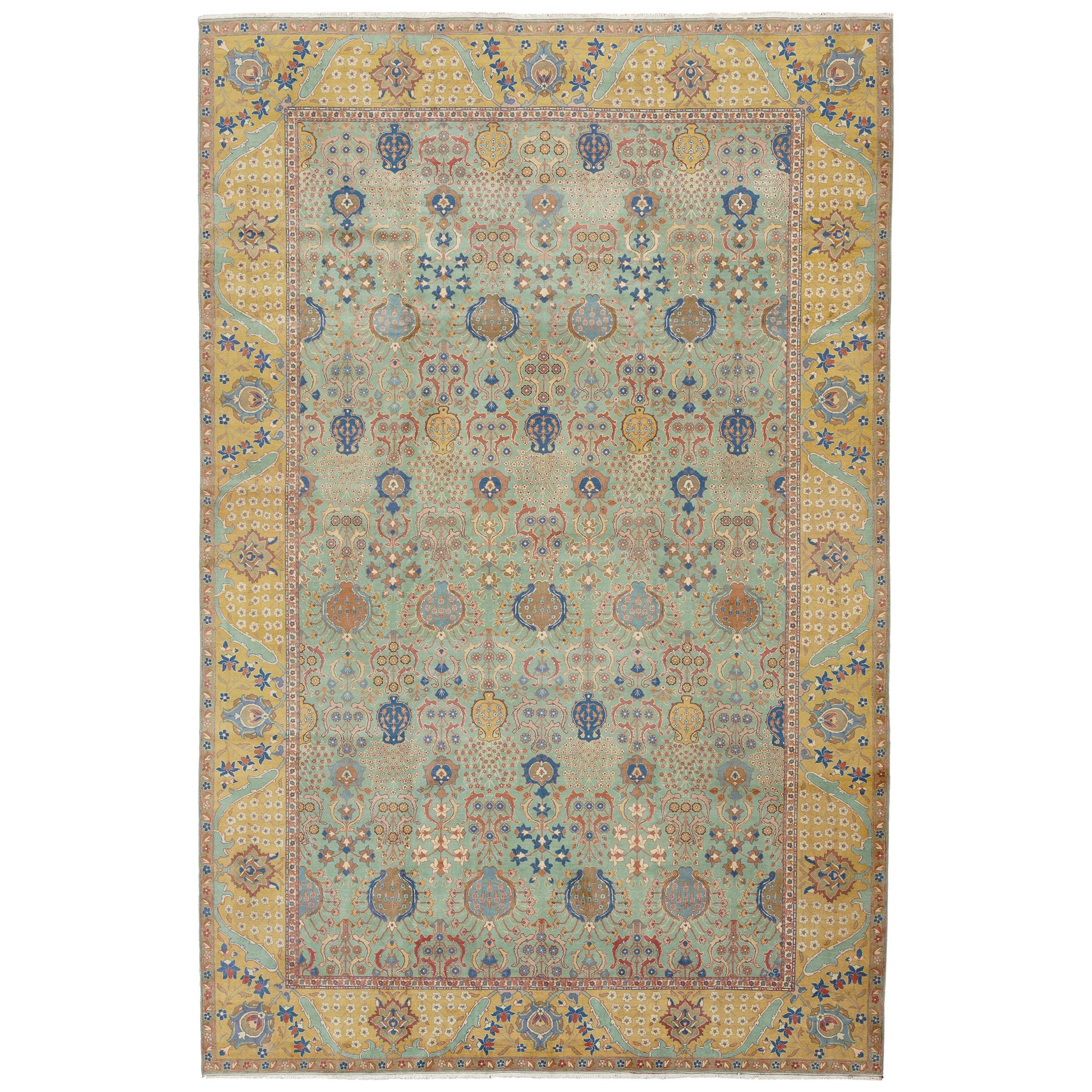 Antigua alfombra persa Tabriz en venta