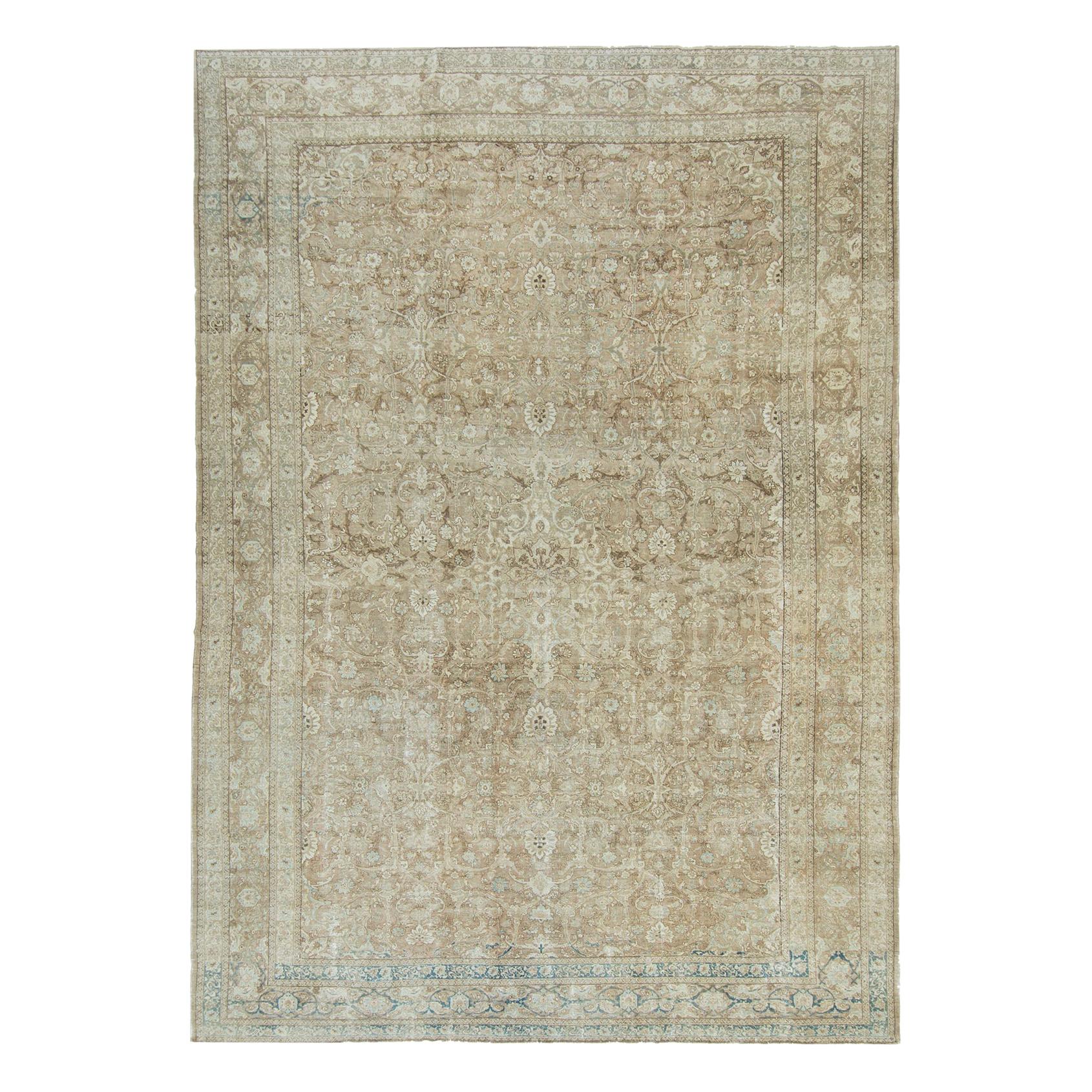 Antique Persian Tabriz Rug For Sale at 1stDibs