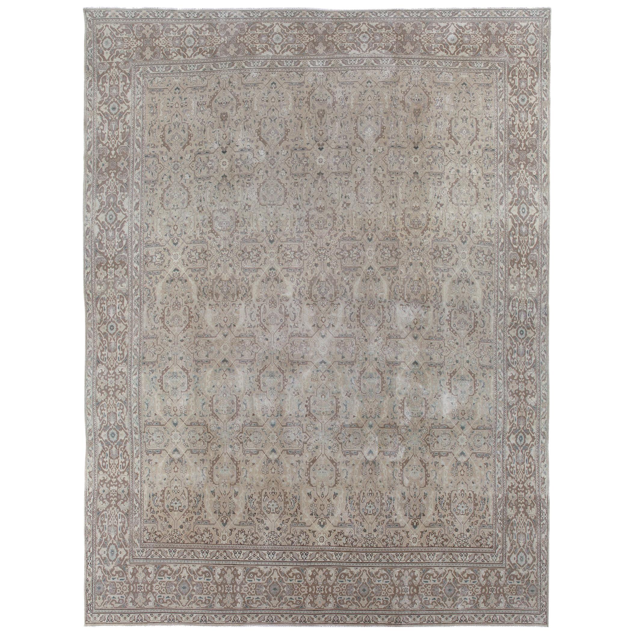 Antique Persian Tabriz Cotton Rug For Sale at 1stDibs