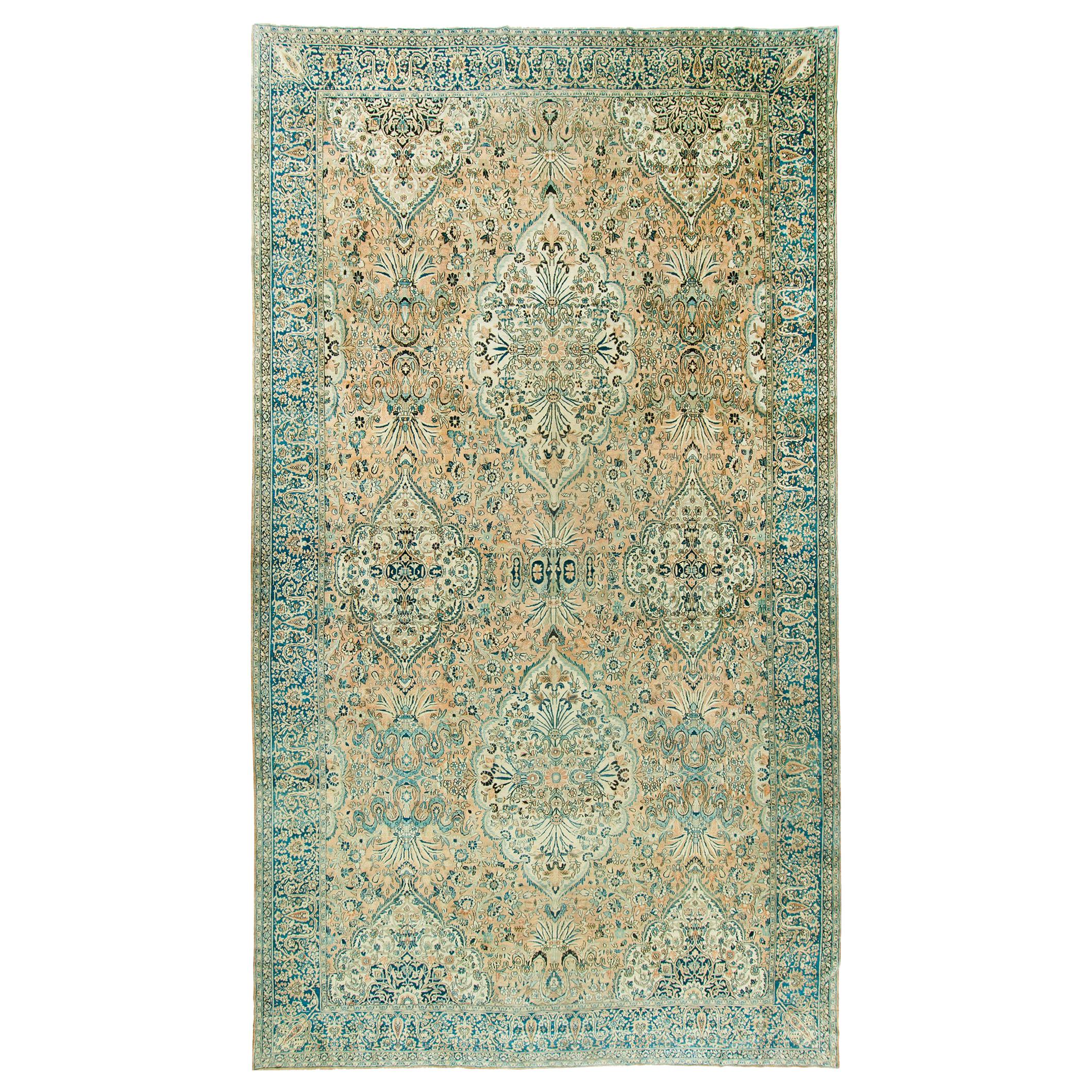 Antique Silk Tabriz Persian Rug at 1stDibs