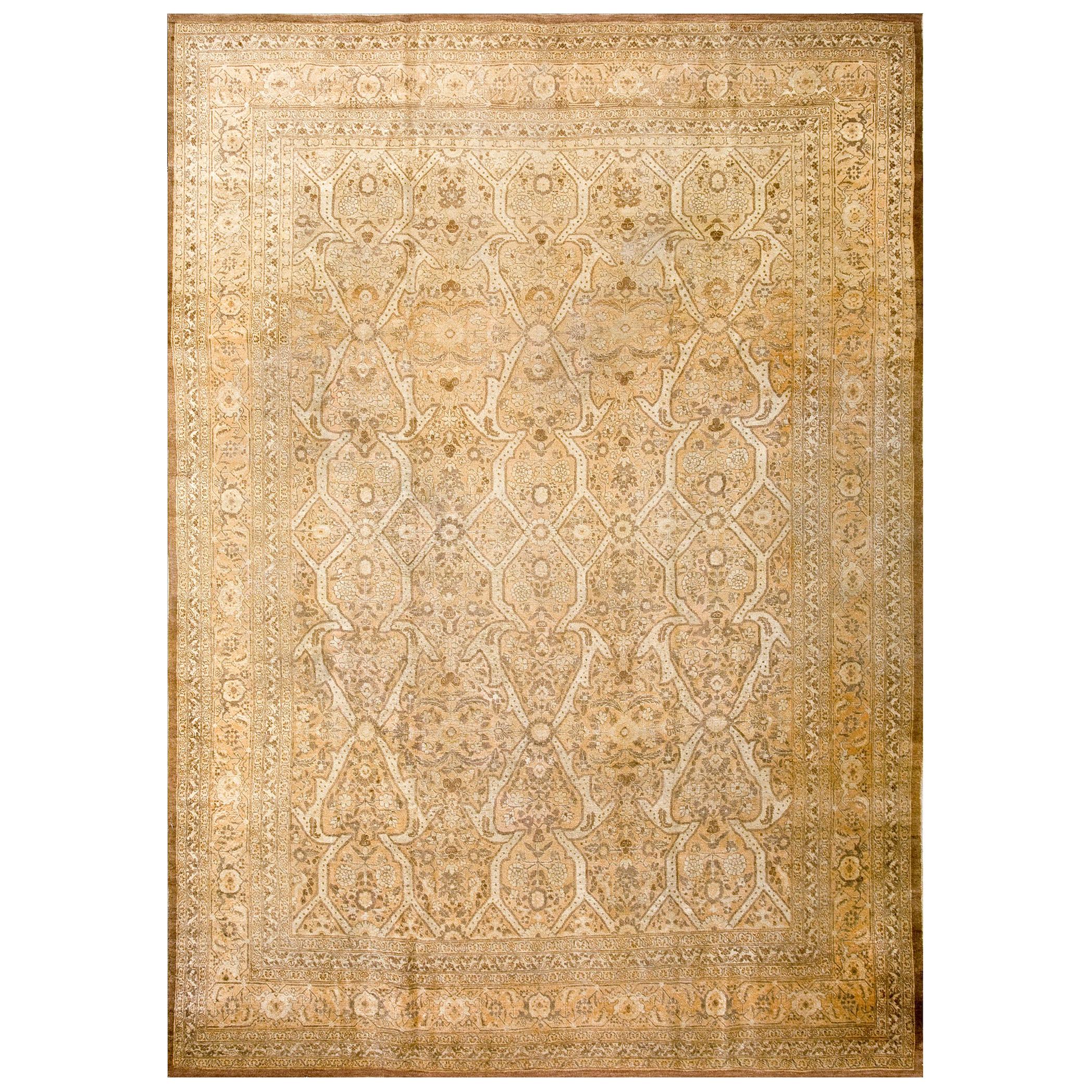 Early 20th Century Persian Tabriz Carpet ( 9 3" x 13' - 282 x 396 ) For Sale