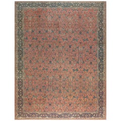 Tapis persan authentique Tabriz rose Doris Leslie Blau fait à la main