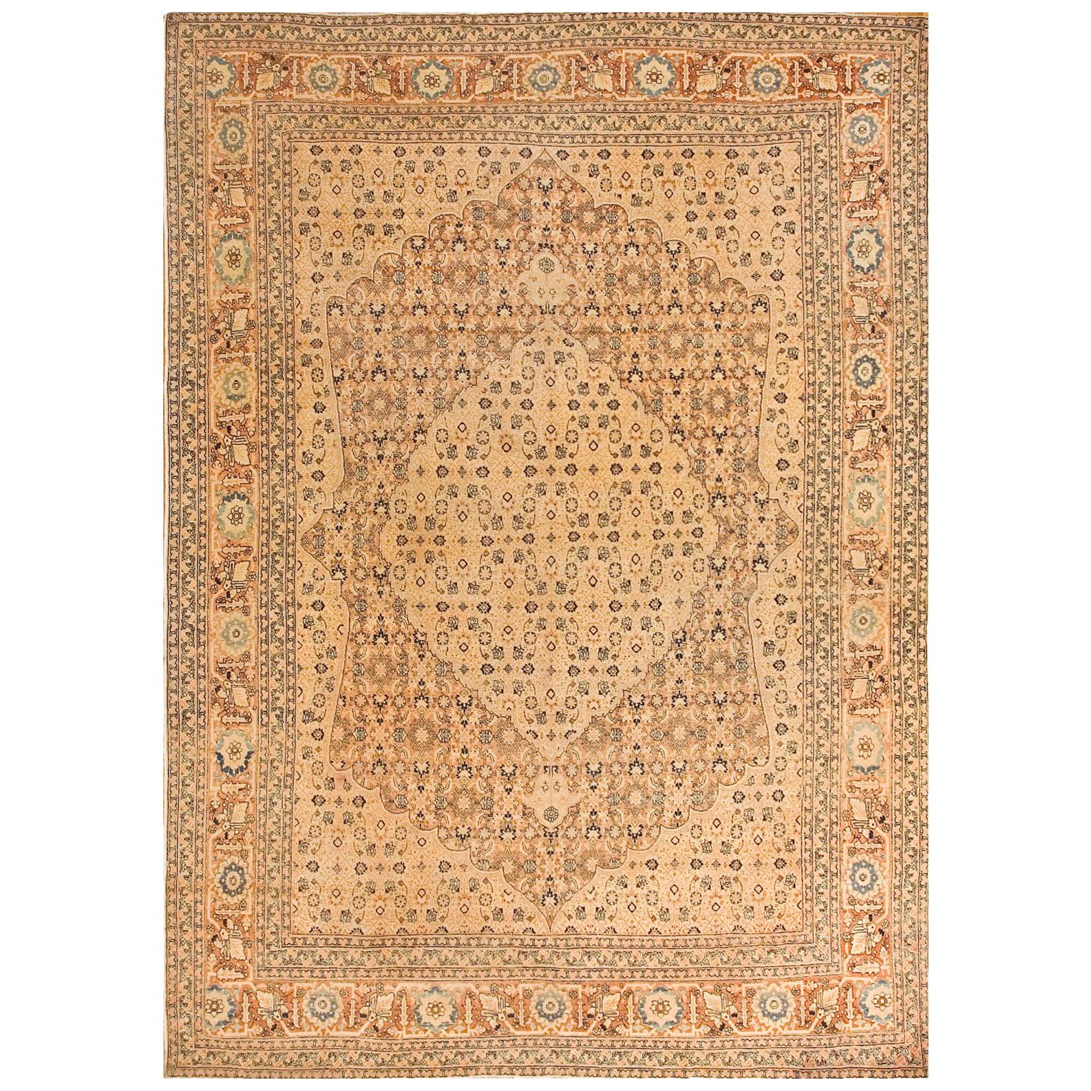 19th Century Persian Tabriz Haji Jalili Carpet ( 7'2" x 10'2" - 218 x 310 ) For Sale