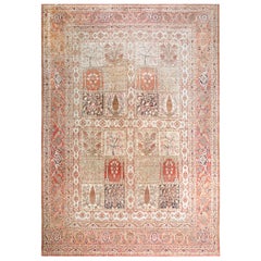 Persischer Täbris-Gartenteppich des frühen 20. Jahrhunderts ( 11' x 15'10" - 335 x 483")